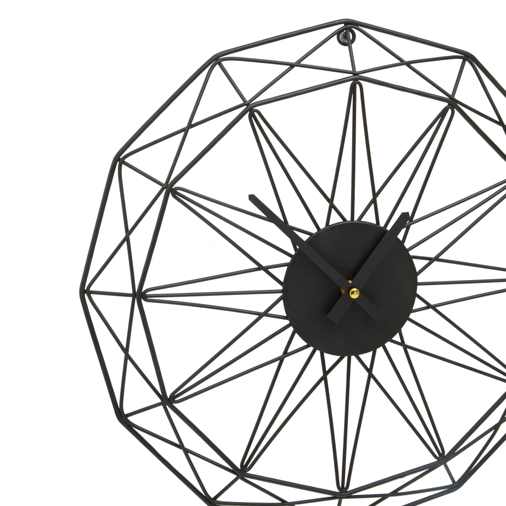 Genova 40cm Dia Small Black Metal Wall Clock - Decorative, photo 4 of 4