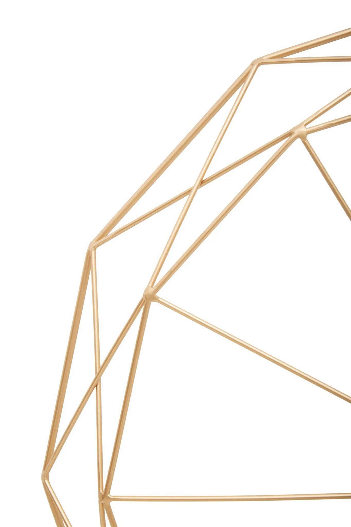 Genova 60cm Dia Geometric Gold Metal Wall Clock - Decorative, photo 8 of 8