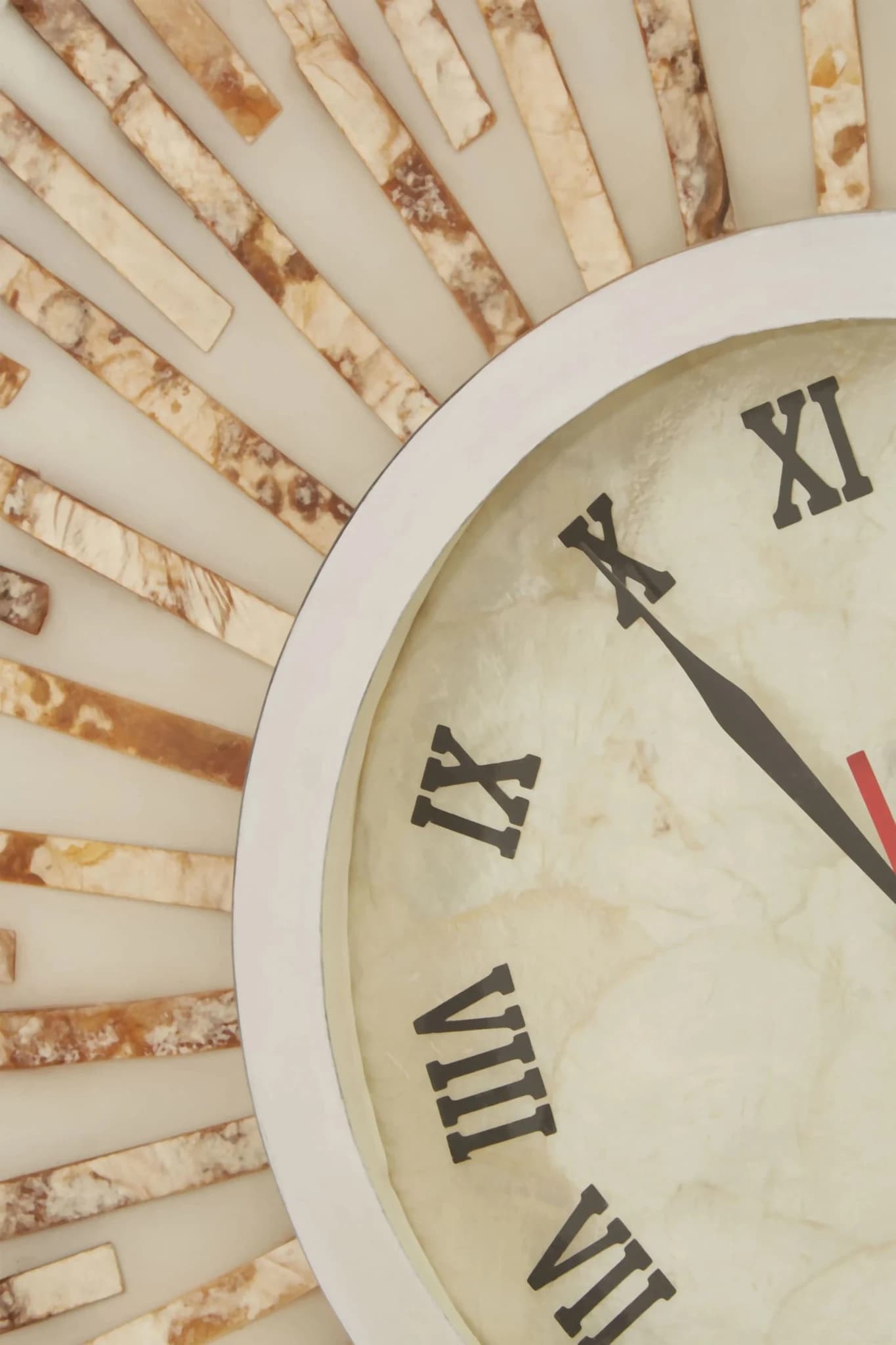 Palu 50cm Dia Natural Shell Wall Clock - Decorative, photo 6 of 6