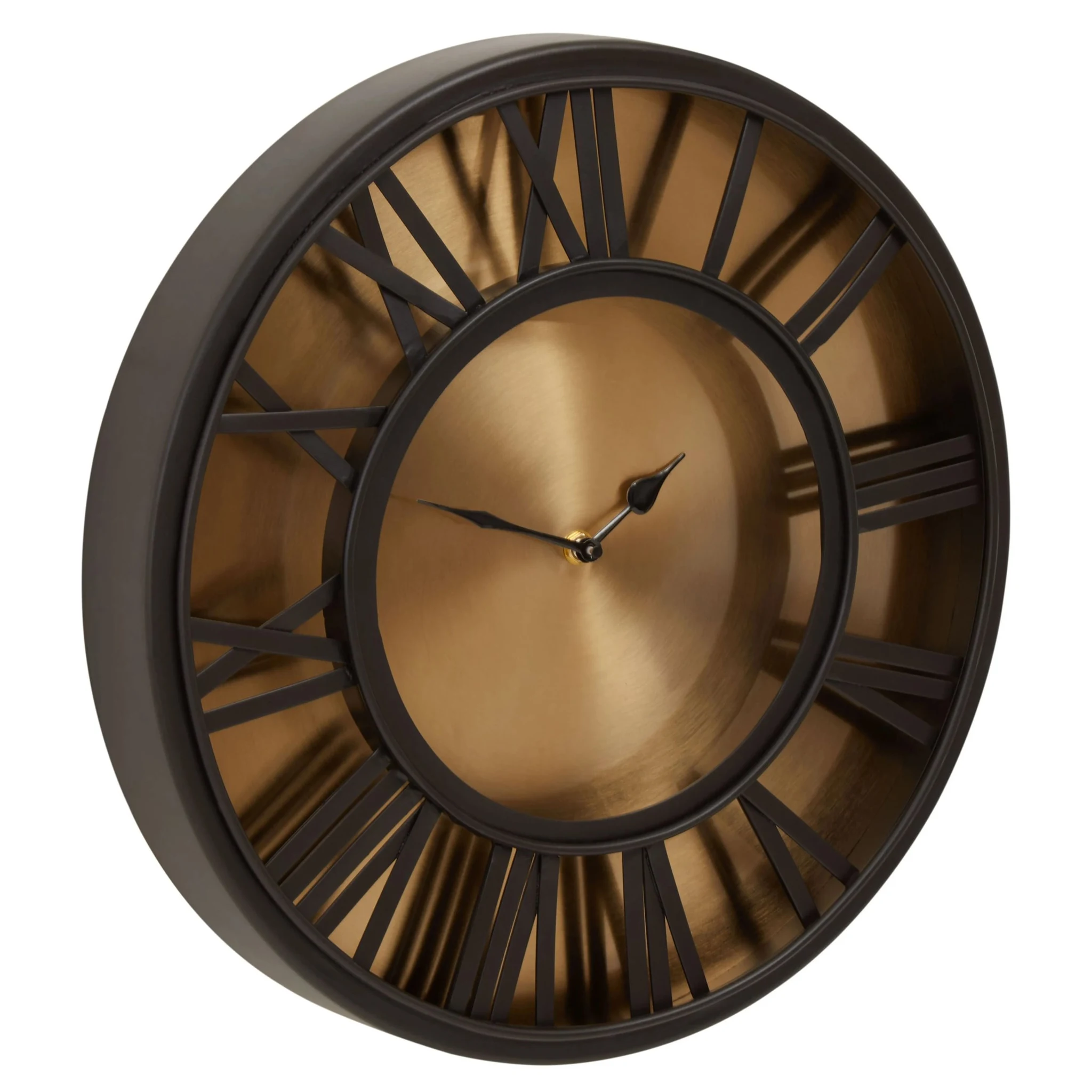 Mateo 41cm Dia Black and Antique Gold Small Wall Clock - Decorative, photo 2 of 6