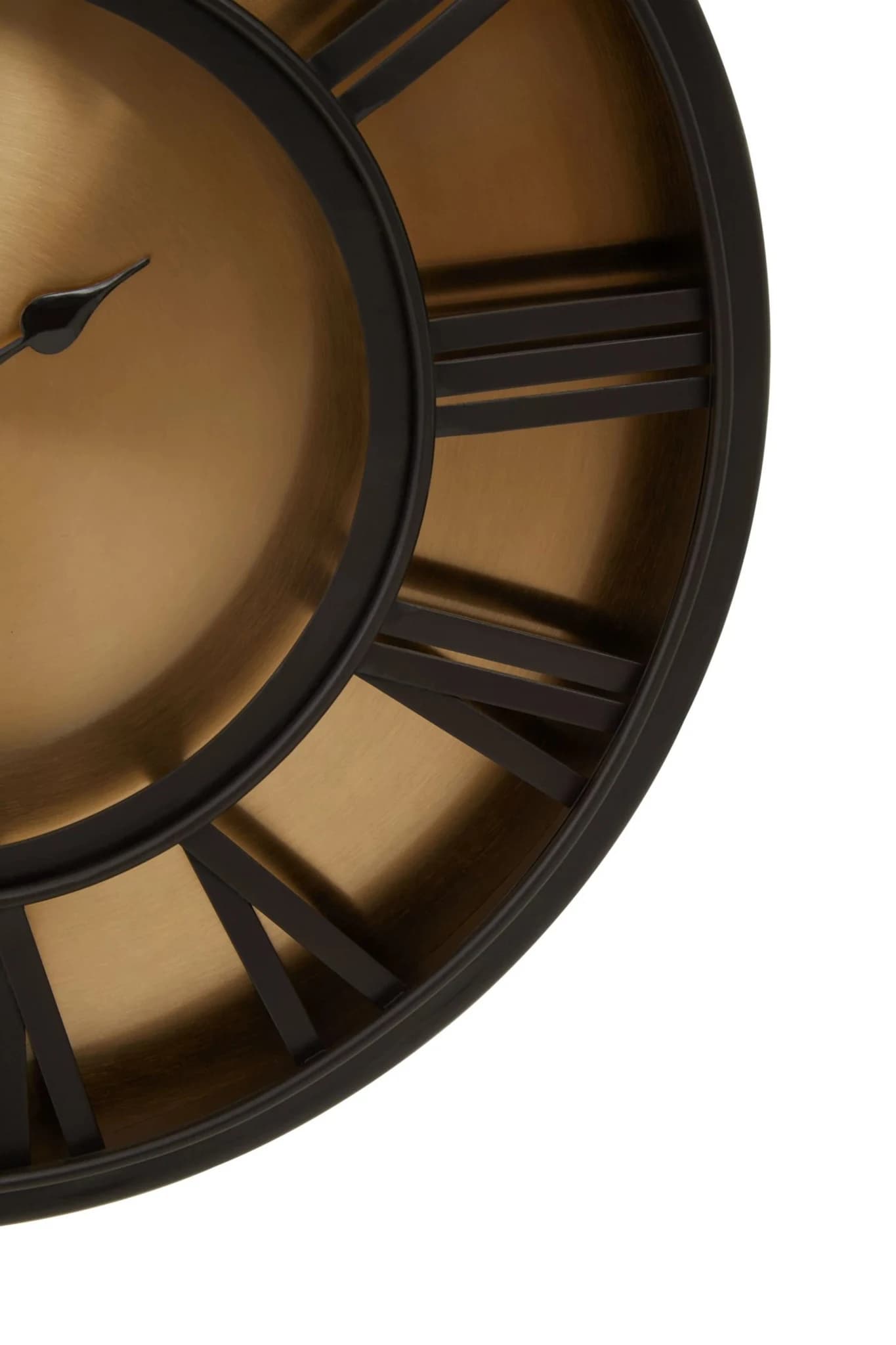 Mateo 41cm Dia Black and Antique Gold Small Wall Clock - Decorative, photo 5 of 6