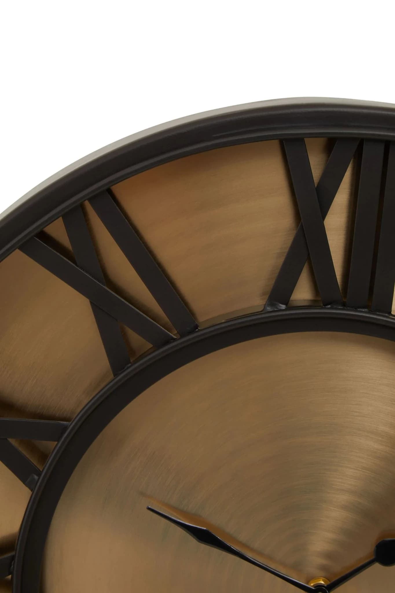 Mateo 51cm Dia Black and Antique Gold Large Wall Clock - Decorative, photo 6 of 6
