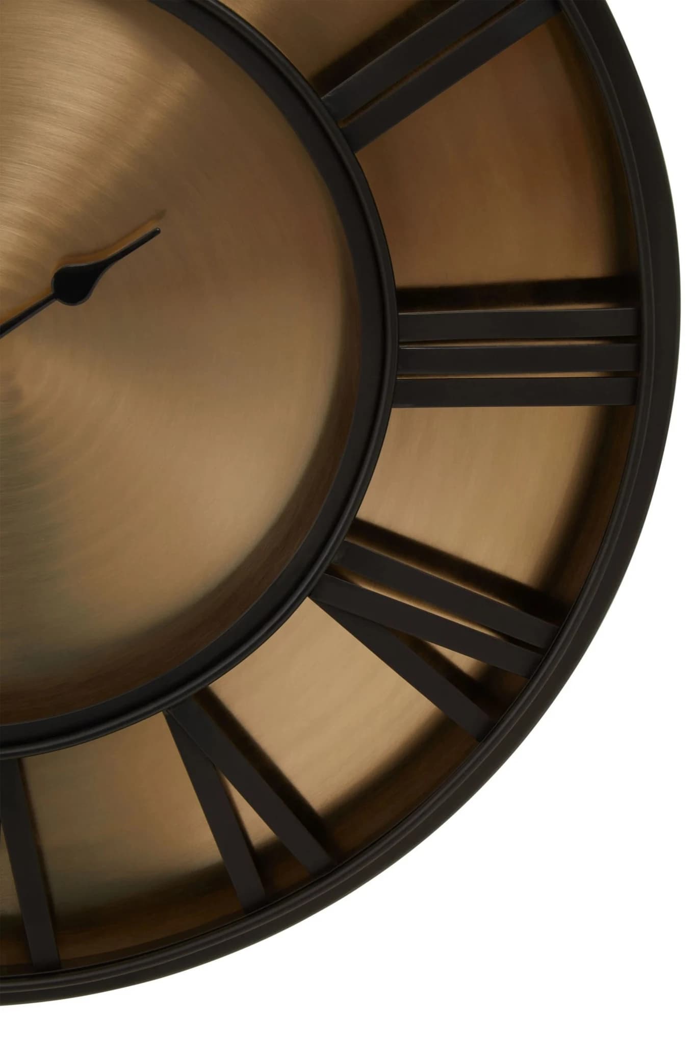 Mateo 51cm Dia Black and Antique Gold Large Wall Clock - Decorative, photo 5 of 6
