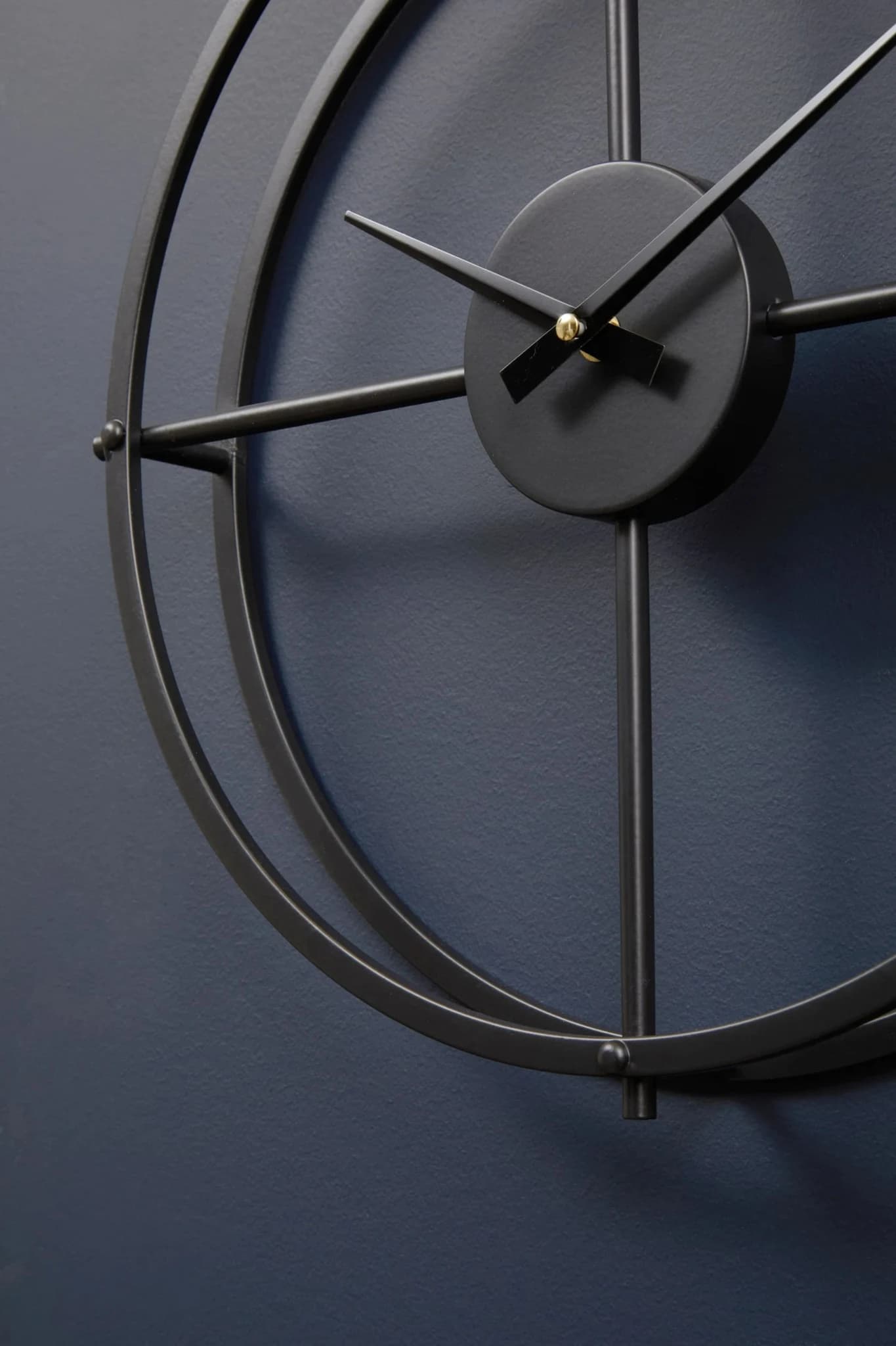 Kent 40cm Dia Small Black Finish Wall Clock - Decorative, photo 2 of 8
