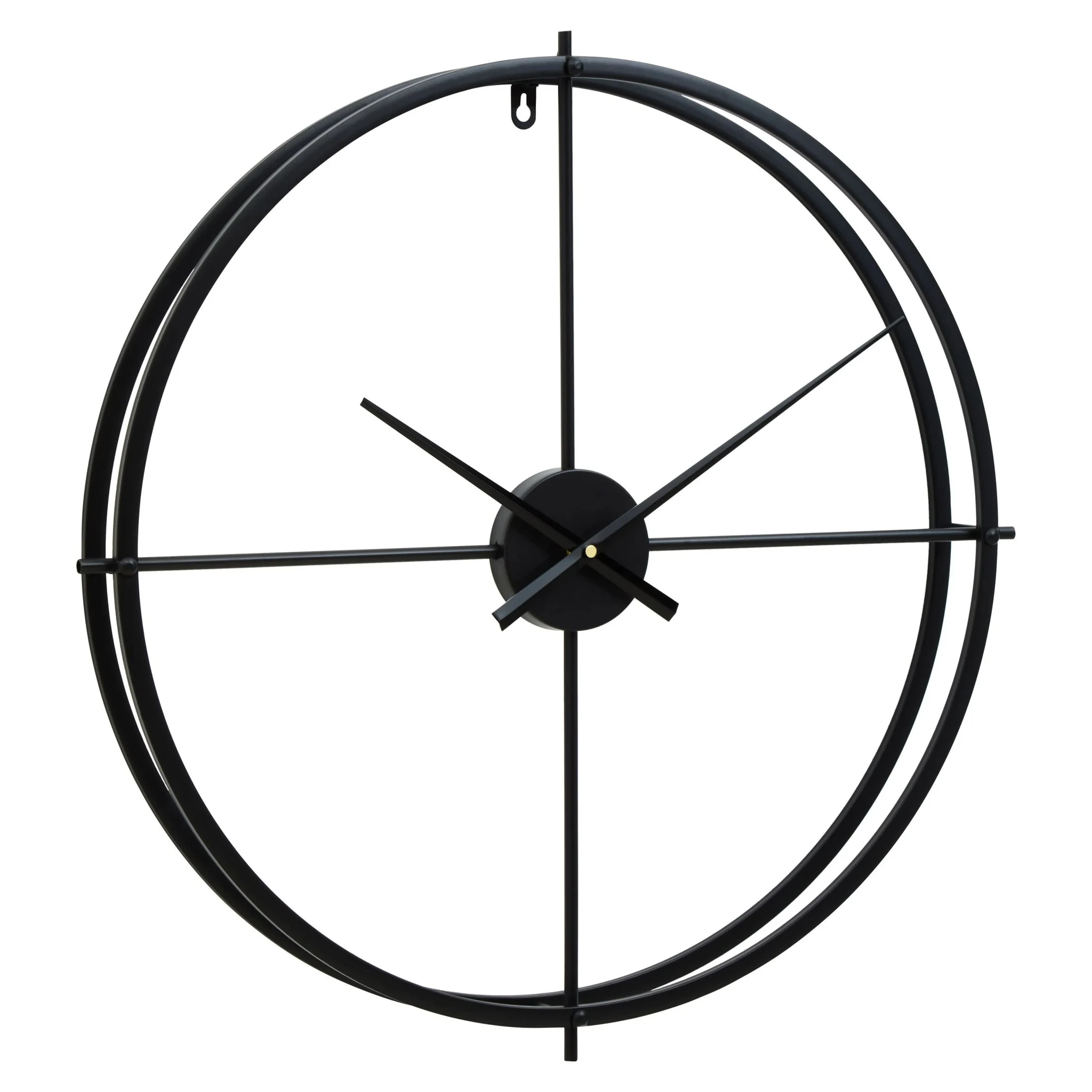 Kent 60cm Dia Large Black Finish Wall Clock - Decorative, photo 6 of 8