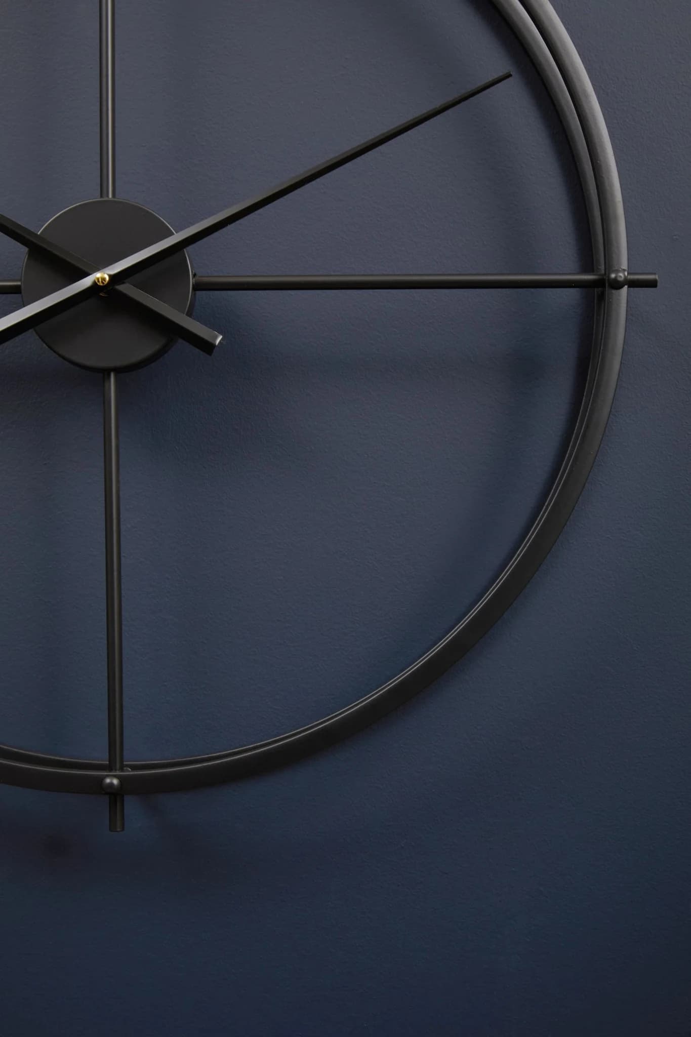 Kent 60cm Dia Large Black Finish Wall Clock - Decorative, photo 2 of 8