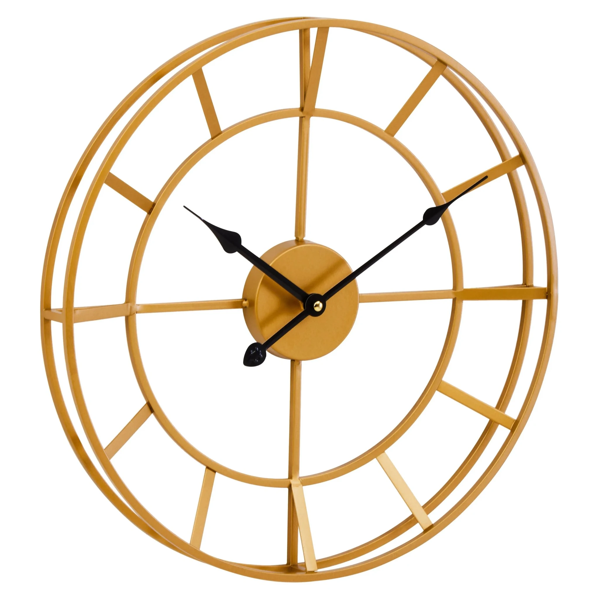 Kent 40cm Dia Small Gold Finish Metal Wall Clock - Decorative, photo 6 of 8