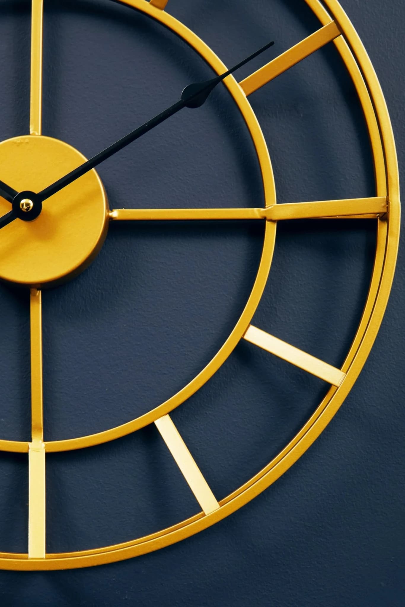 Kent 40cm Dia Small Gold Finish Metal Wall Clock - Decorative, photo 2 of 8
