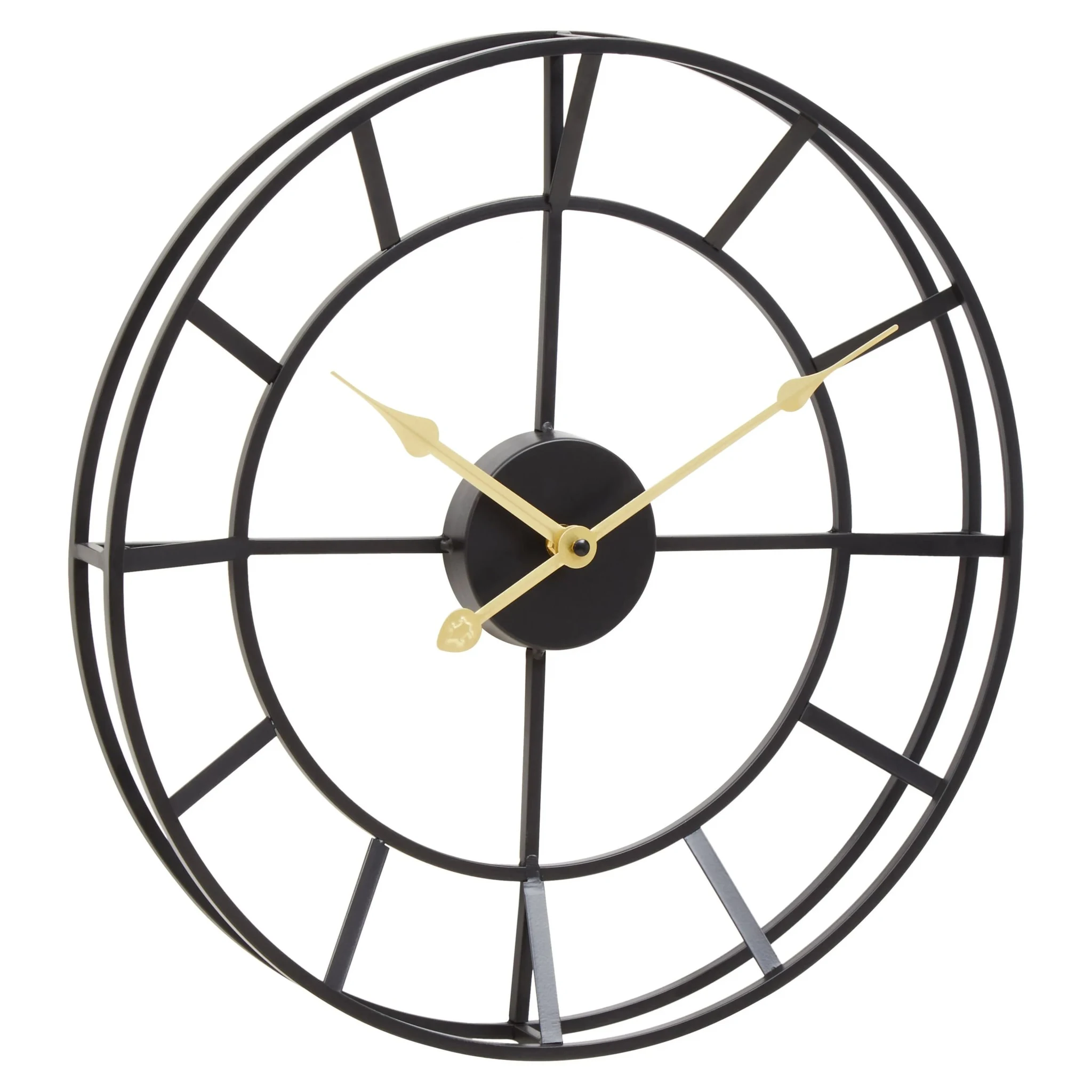 Kent 40cm Dia Small Black Finish Metal Wall Clock - Decorative, photo 6 of 8