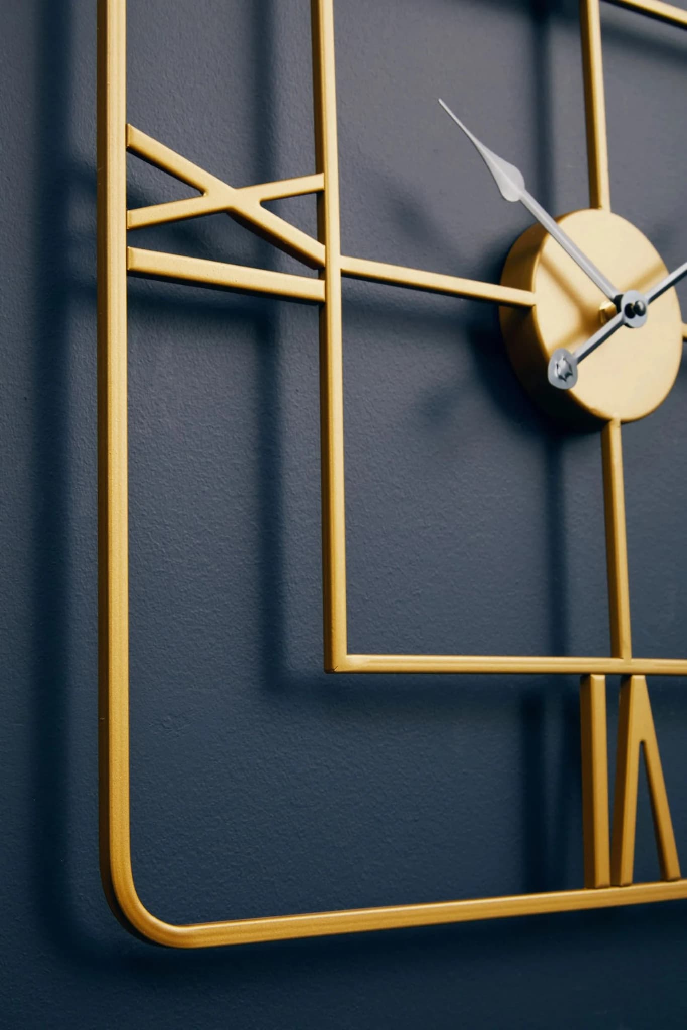 Kent Small Gold Finish Square Wall Clock - Decorative, photo 3 of 8