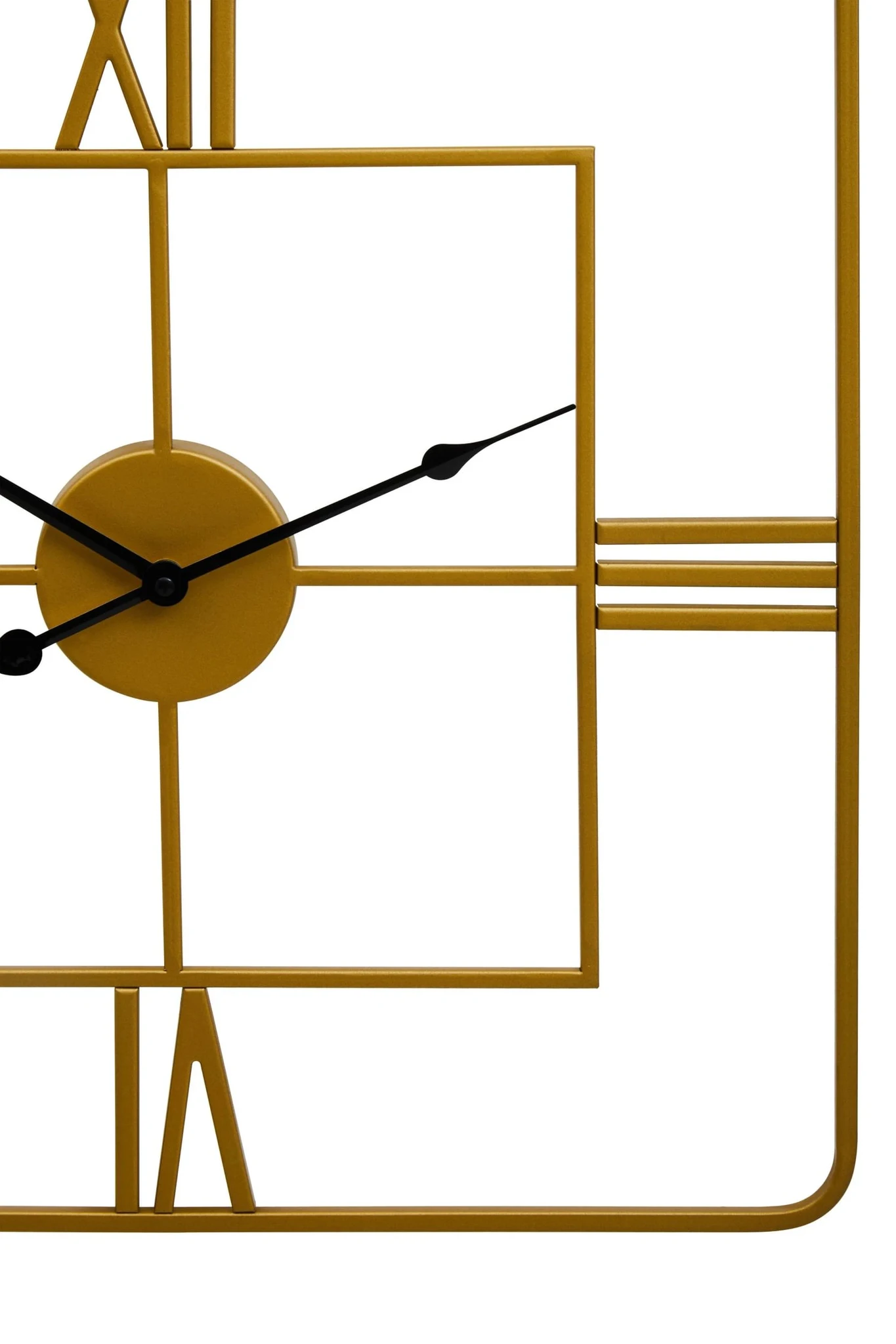 Kent Small Gold Finish Square Wall Clock - Decorative, photo 8 of 8