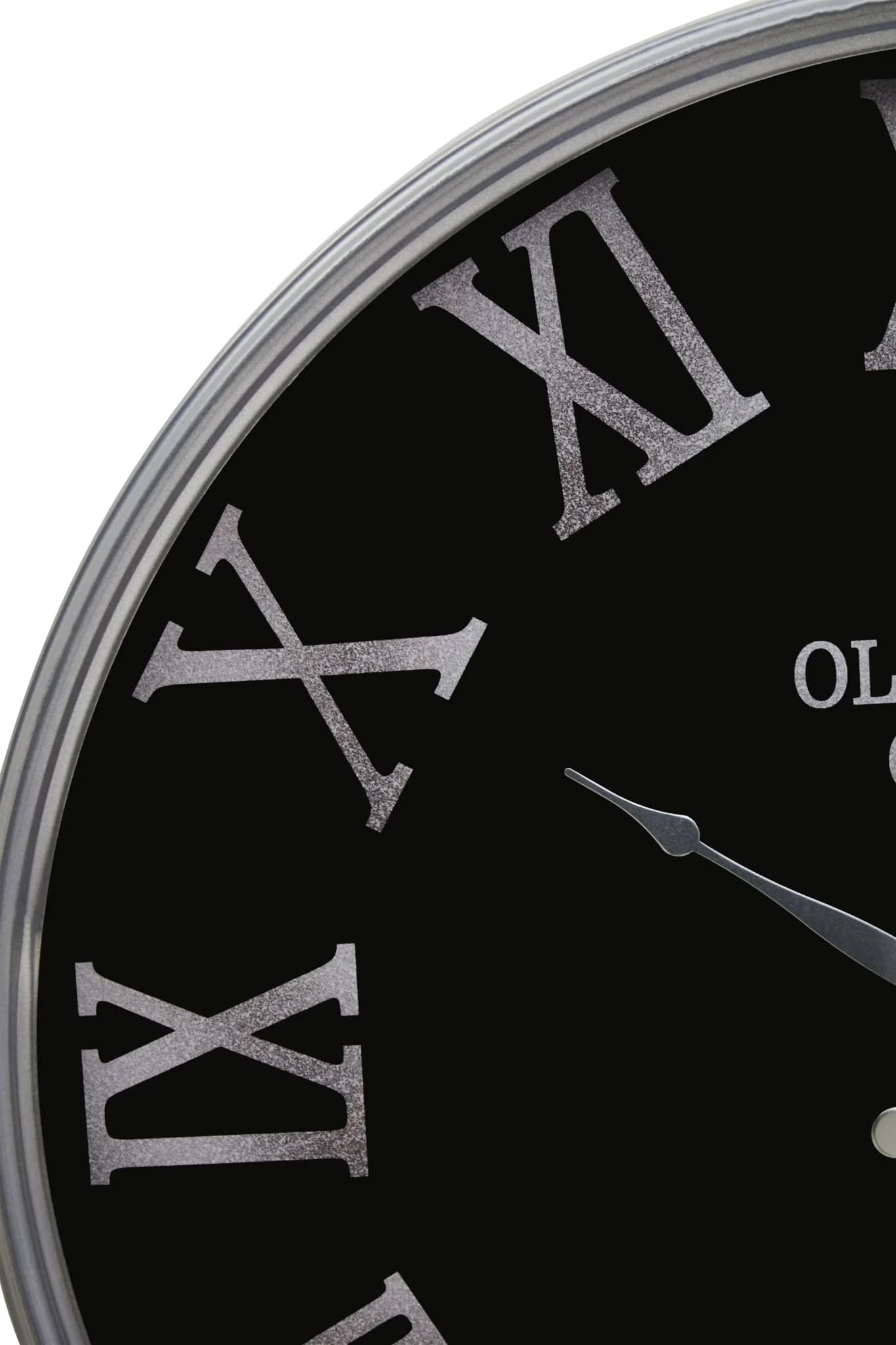 Kent 60cm Dia Black and Silver Wall Clock - Decorative, photo 8 of 8