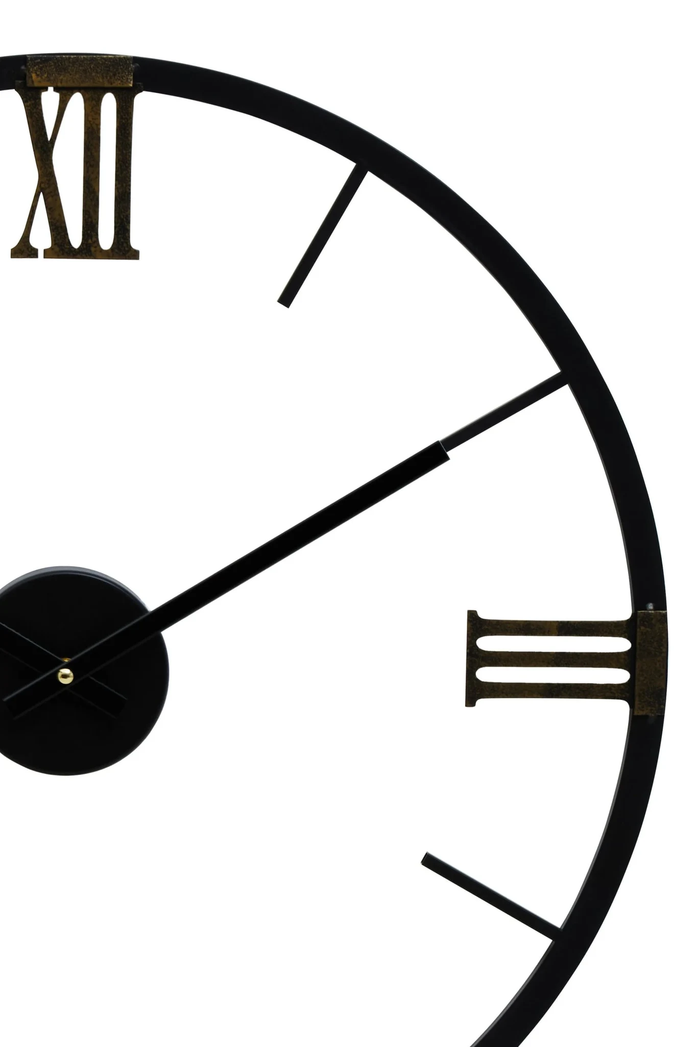 Kent 70cm Dia Round Black Metal Wall Clock - Decorative, photo 8 of 8