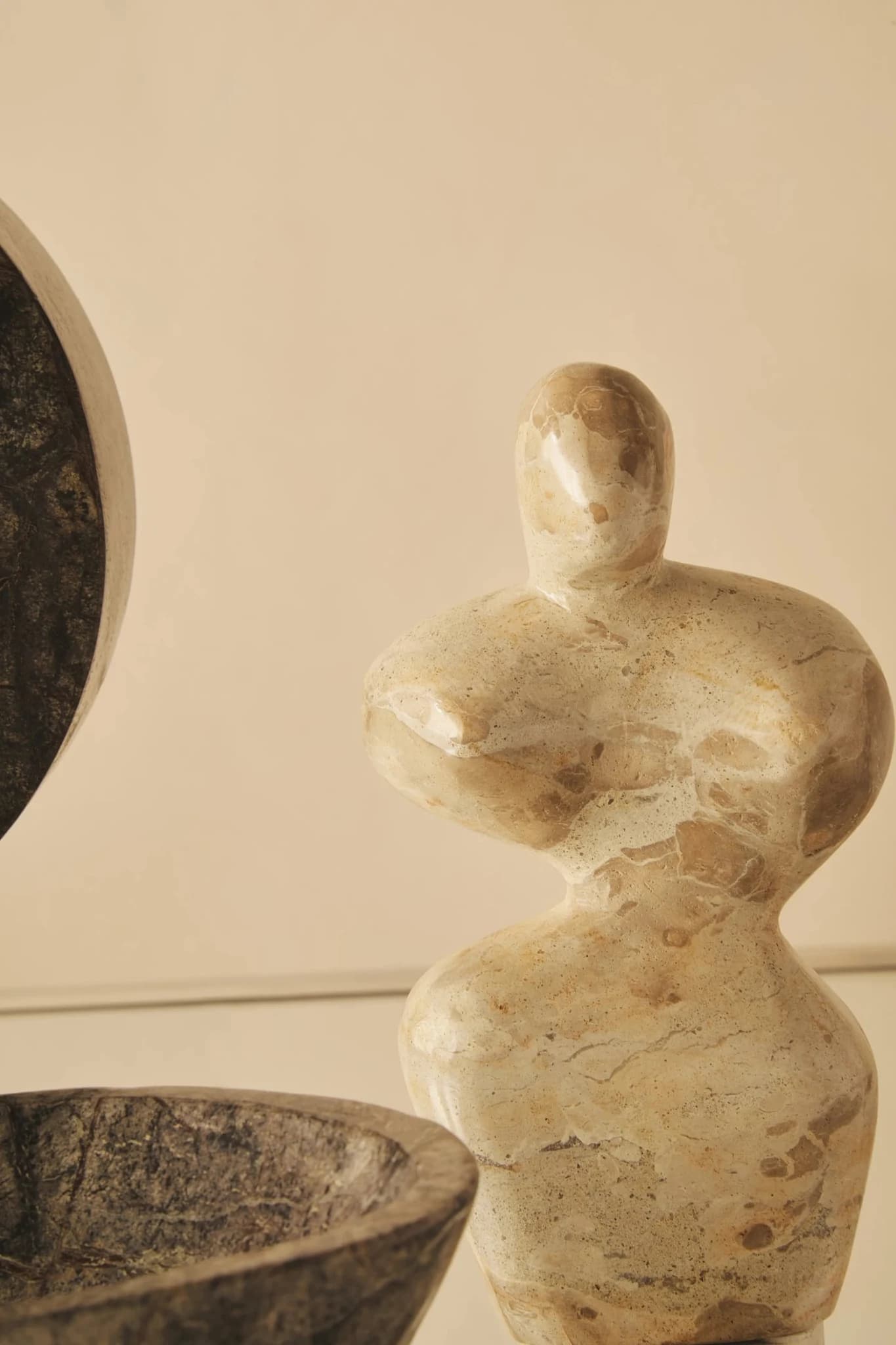 Santino Chocolate Marble Abstract Sculpture - Decorative, photo 3 of 8