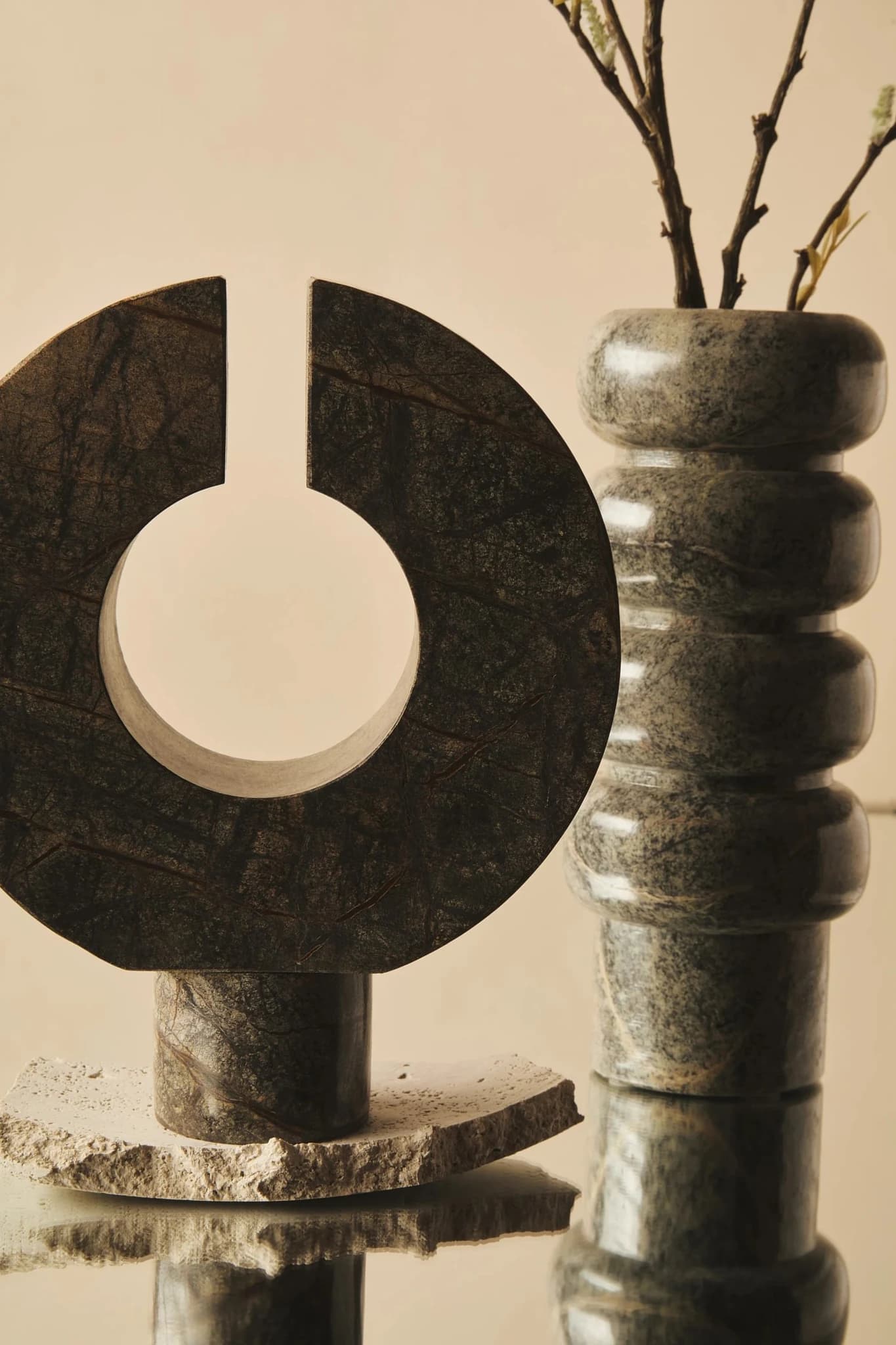 Fazio Forest Green Marble Vase - Vases, photo 3 of 6