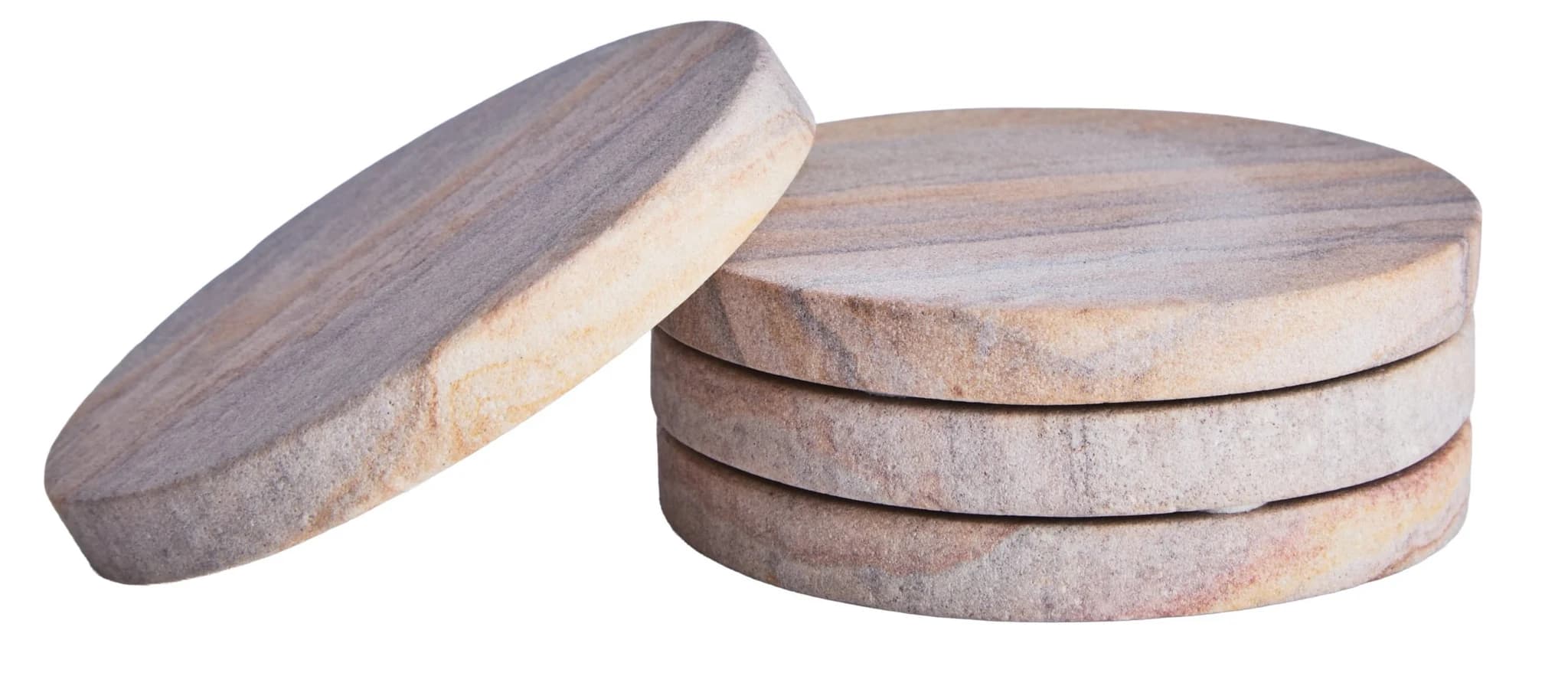 Pietra Rainbow Sandstone Set of 4 Coasters - Decorative, photo 4 of 8