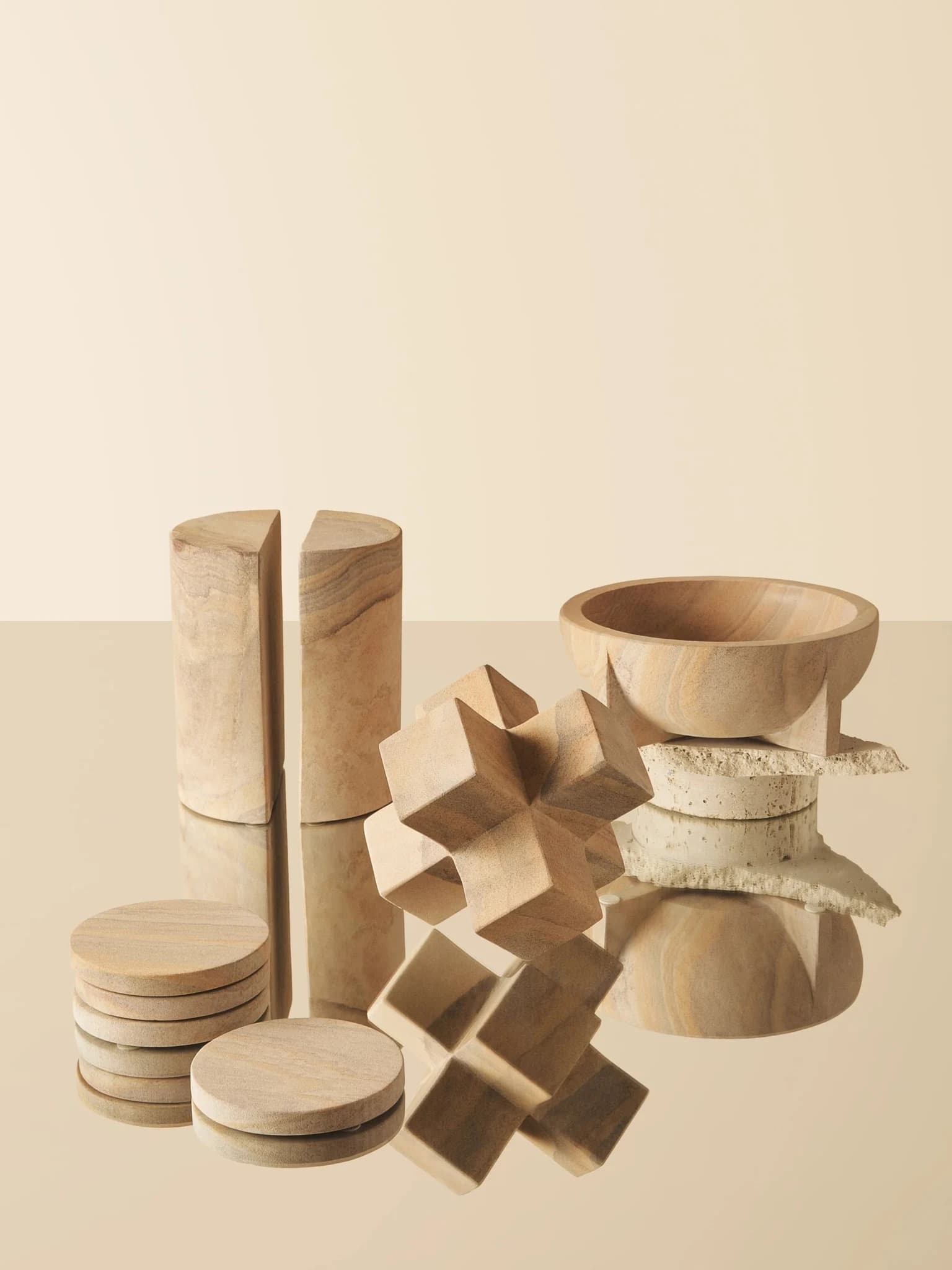 Pietra Rainbow Sandstone Set of 4 Coasters - Decorative, photo 3 of 8