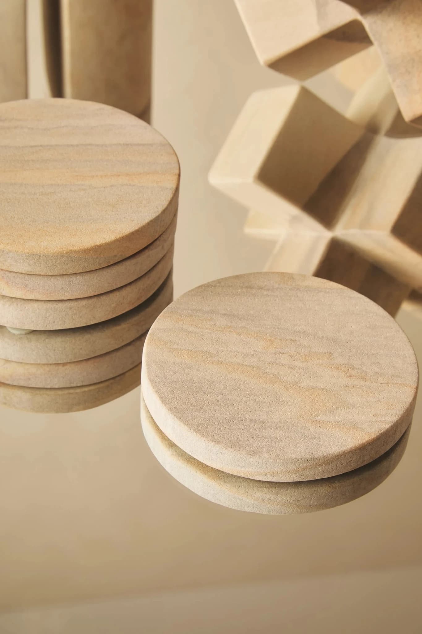 Pietra Rainbow Sandstone Set of 4 Coasters - Decorative, photo 2 of 8