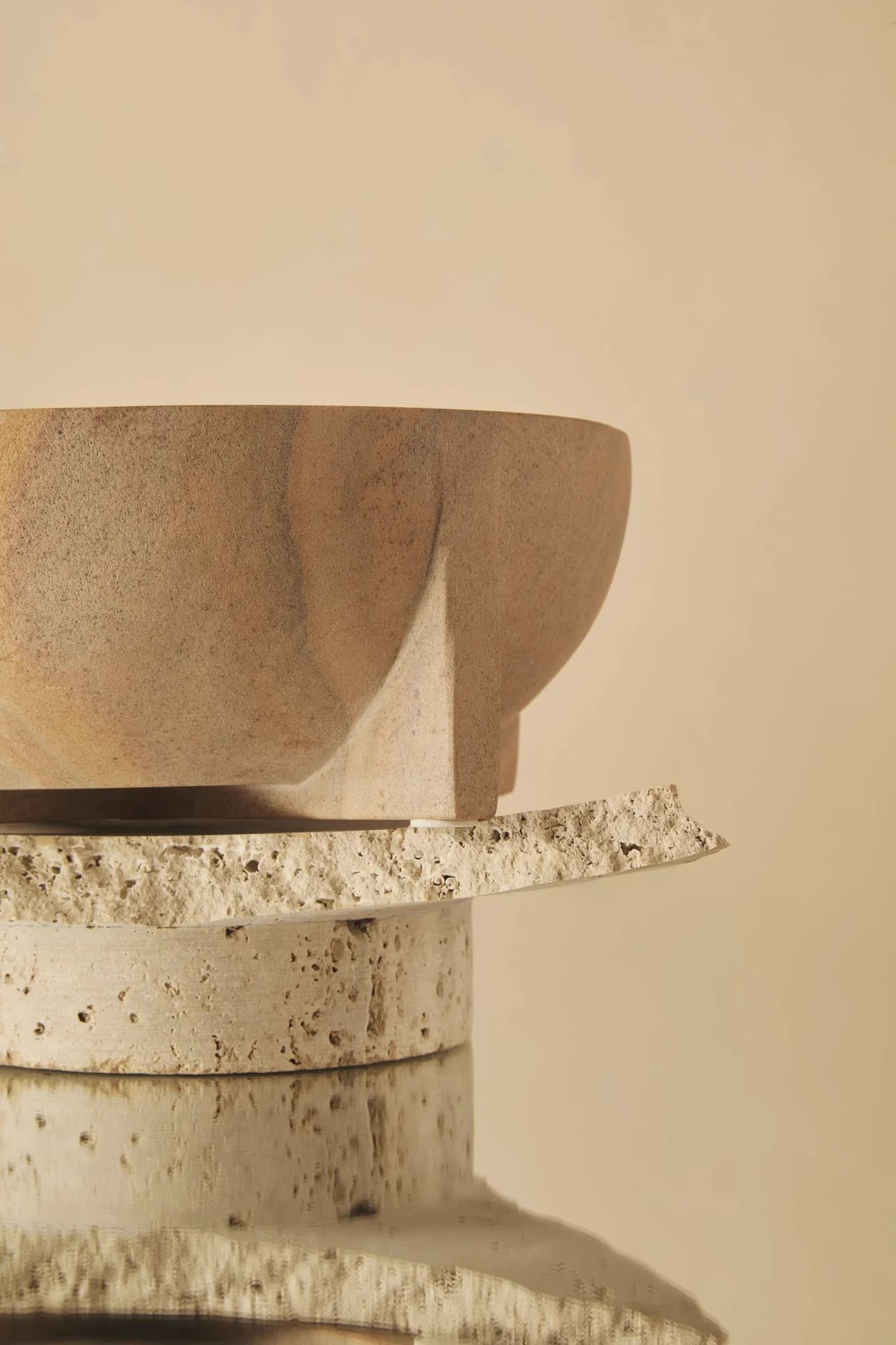 Pietra Rainbow Sandstone Pedestal Bowl - Decorative, photo 2 of 7