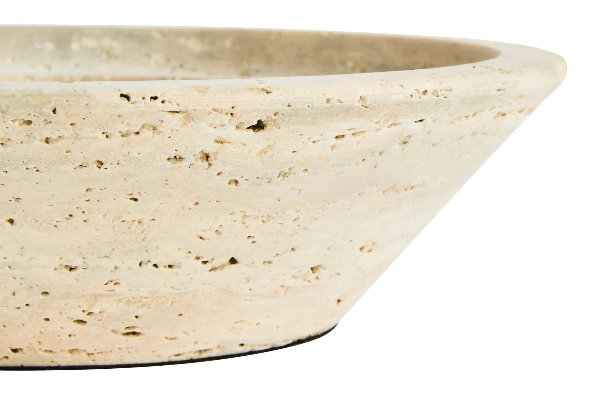 Tibor Travertine Round Tapered Bowl - Decorative, photo 5 of 6