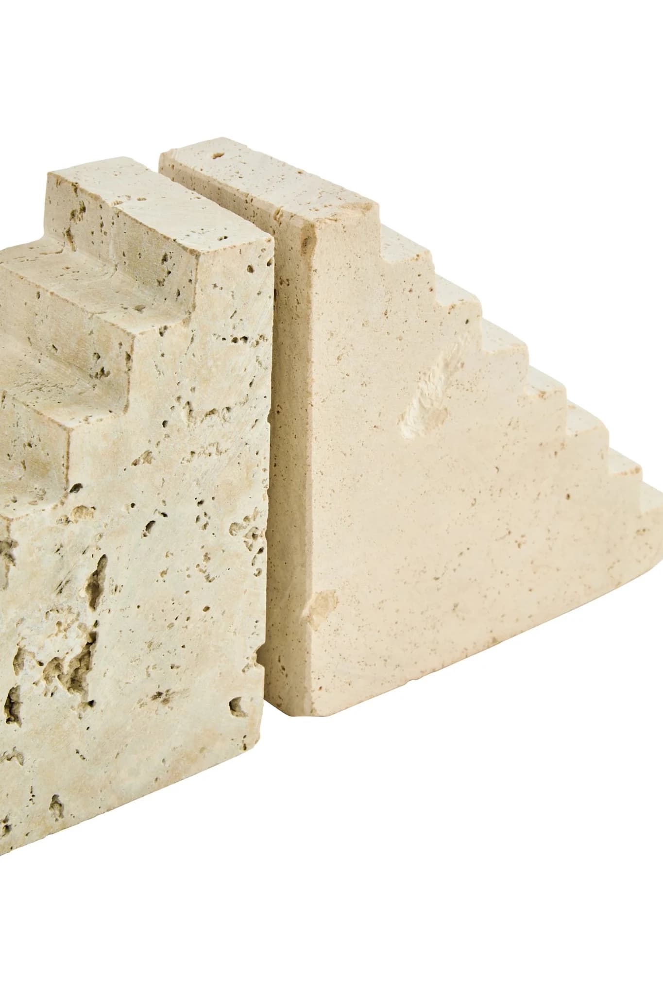 Tibor Travertine Set of Two Stair Design Bookends - Decorative, photo 4 of 6