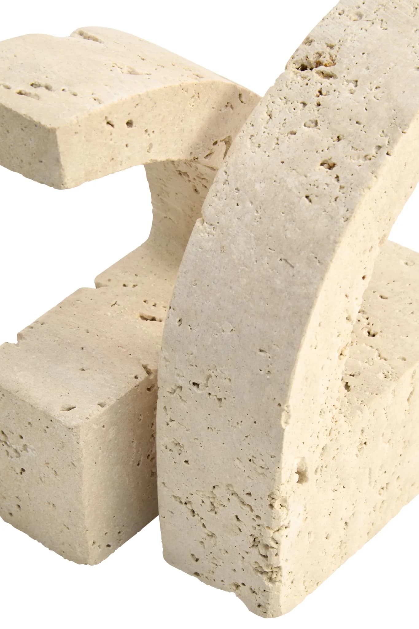 Tibor Travertine Set of Two Comma Bookends - Decorative, photo 5 of 5