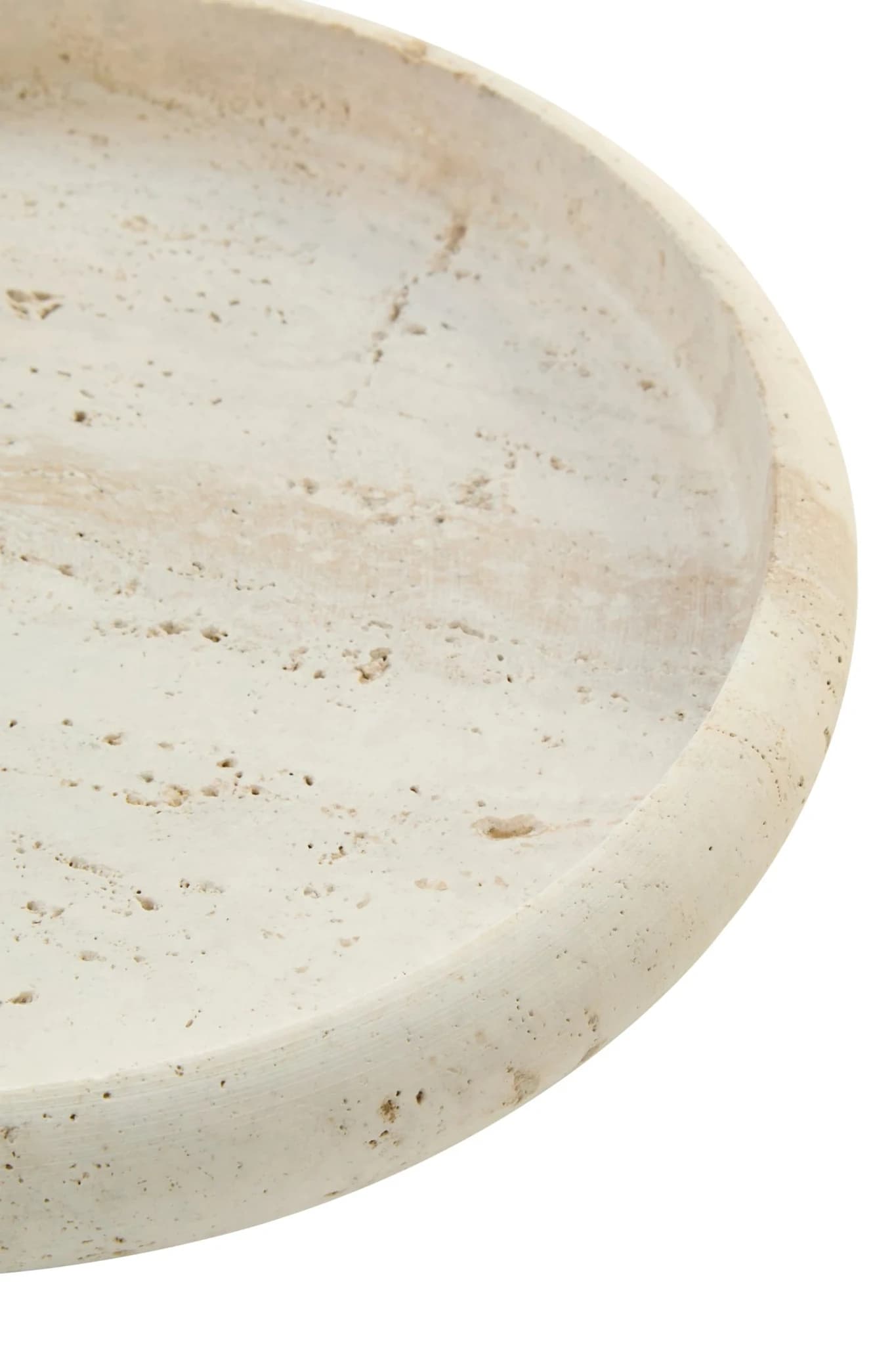 Tibor Travertine Round Tray - Decorative, photo 6 of 6
