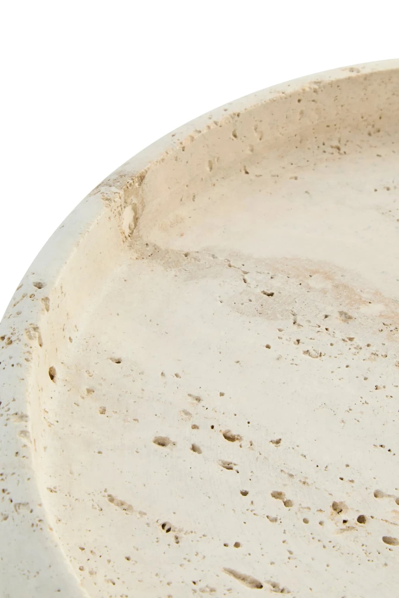 Tibor Travertine Round Tray - Decorative, photo 5 of 6