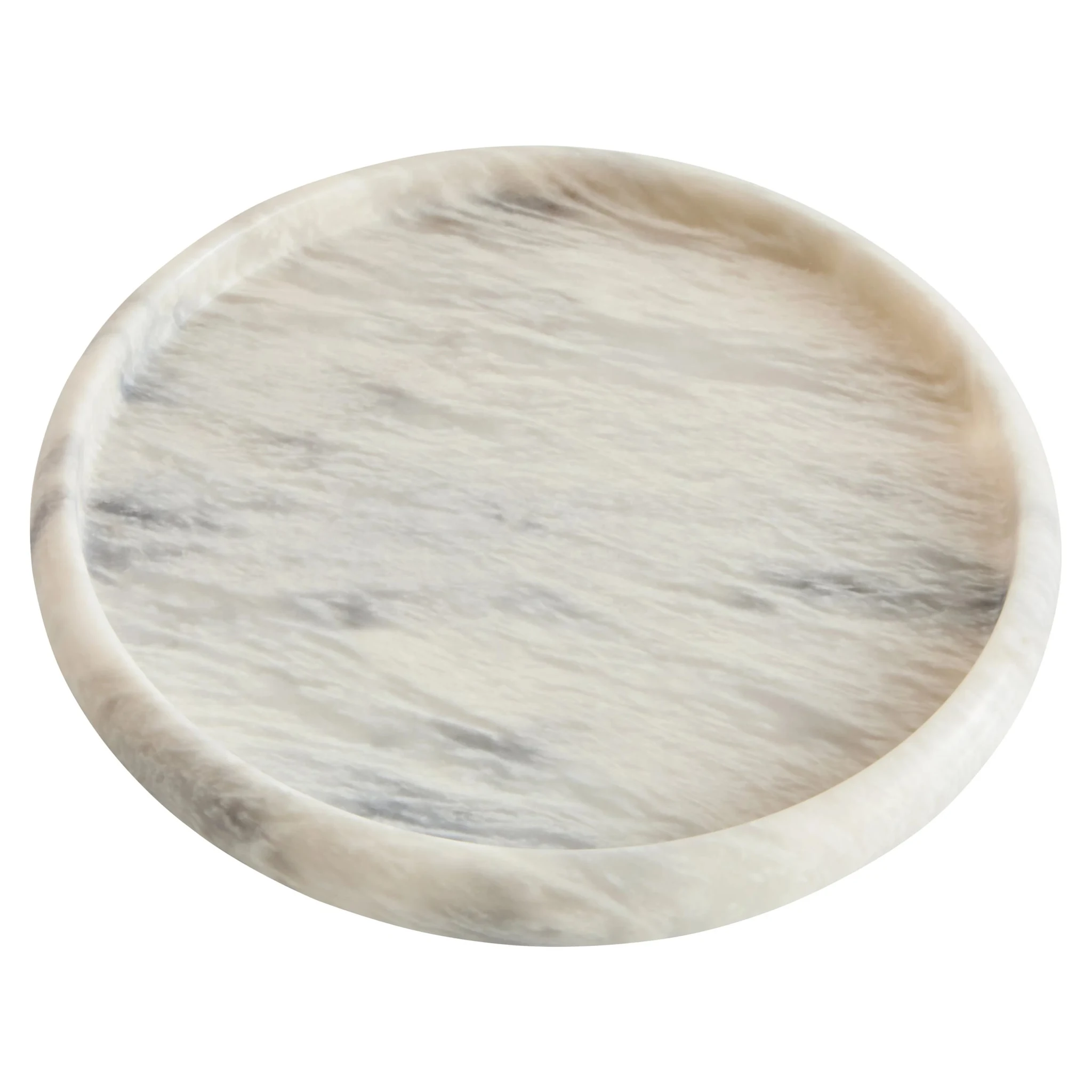 Zoro White Marble Round Tray - Decorative, photo 3 of 6