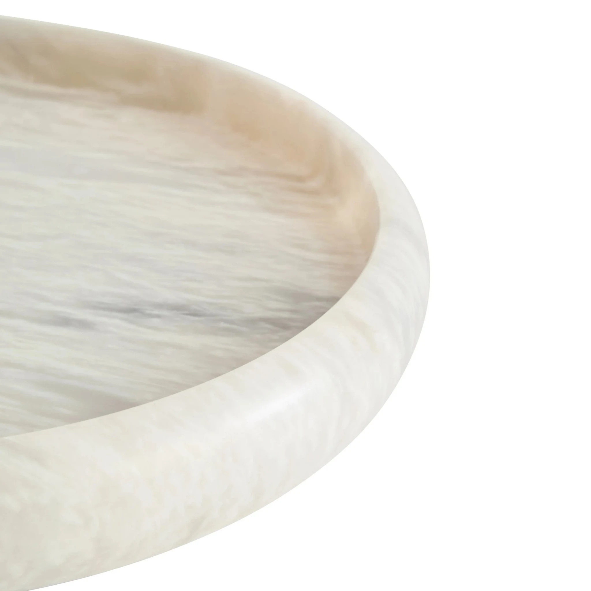 Zoro White Marble Round Tray - Decorative, photo 6 of 6