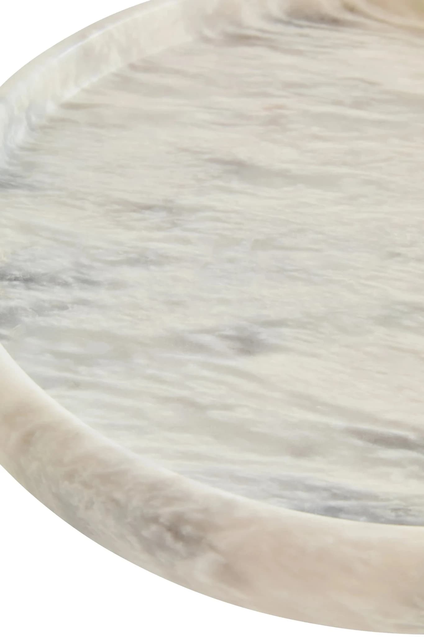 Zoro White Marble Round Tray - Decorative, photo 5 of 6