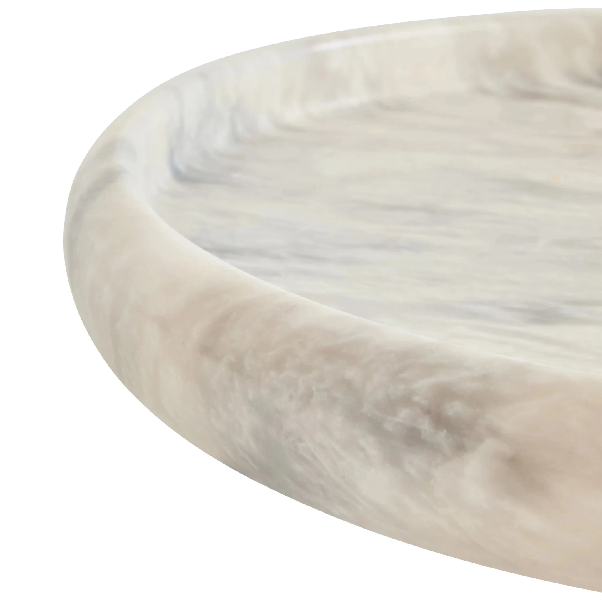 Zoro White Marble Round Tray - Decorative, photo 4 of 6