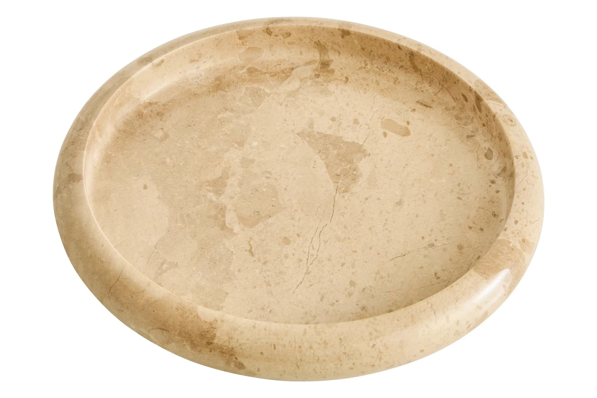 Zoro Cream Marble Round Tray - Decorative, photo 3 of 7