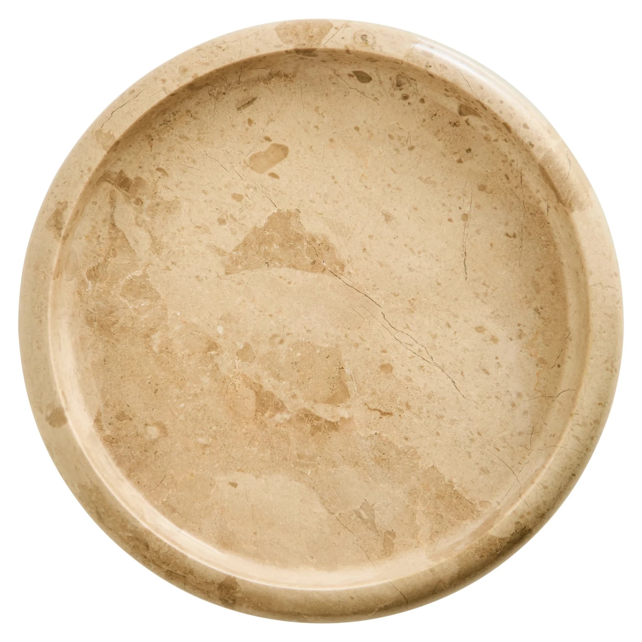 Zoro Cream Marble Round Tray - Decorative, photo 2 of 7