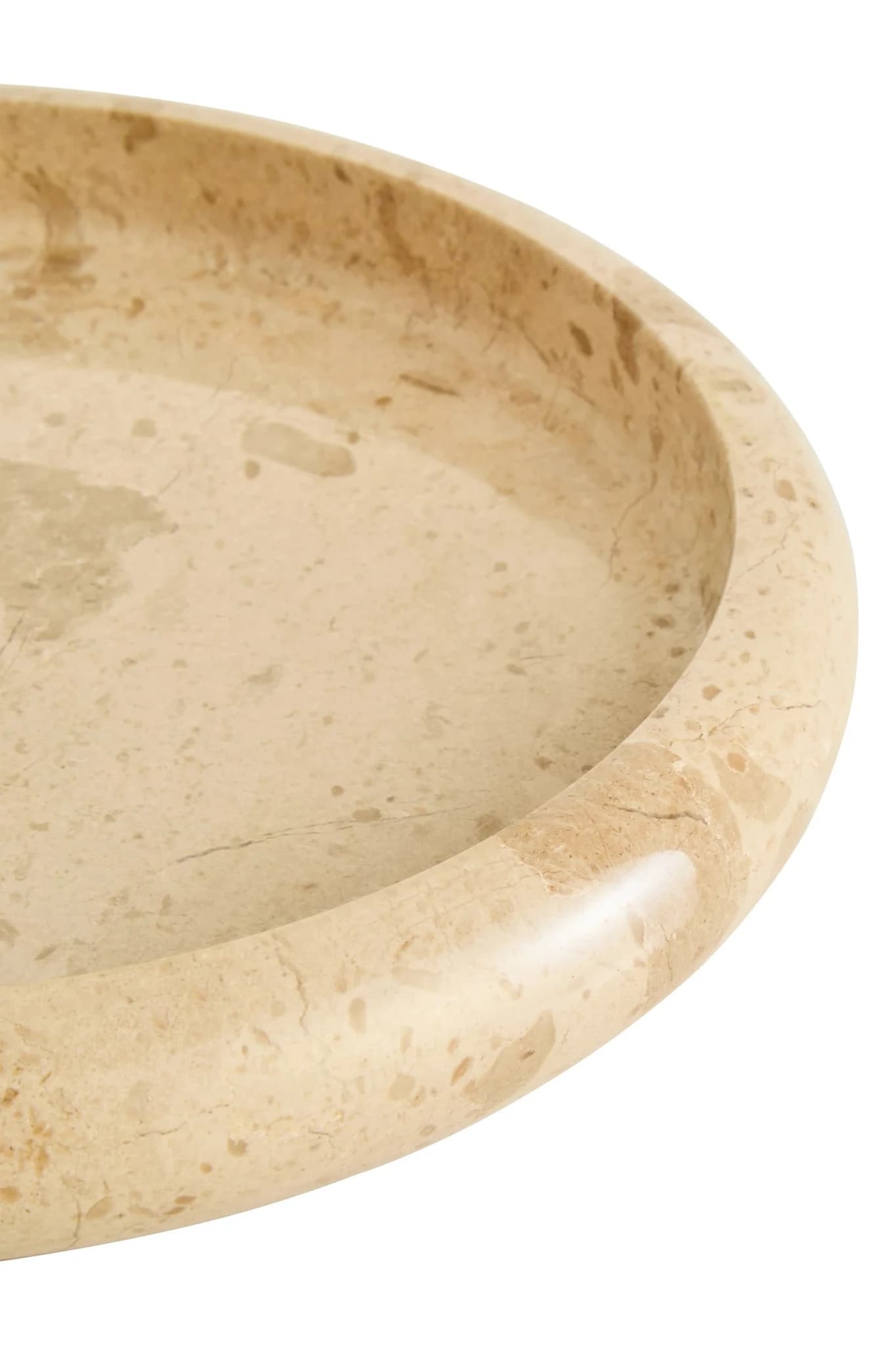 Zoro Cream Marble Round Tray - Decorative, photo 7 of 7