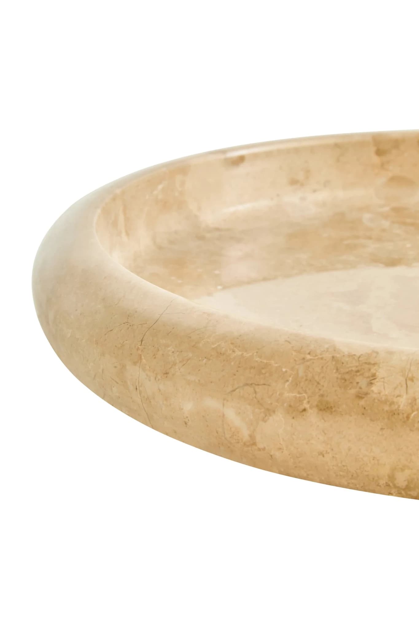 Zoro Cream Marble Round Tray - Decorative, photo 6 of 7