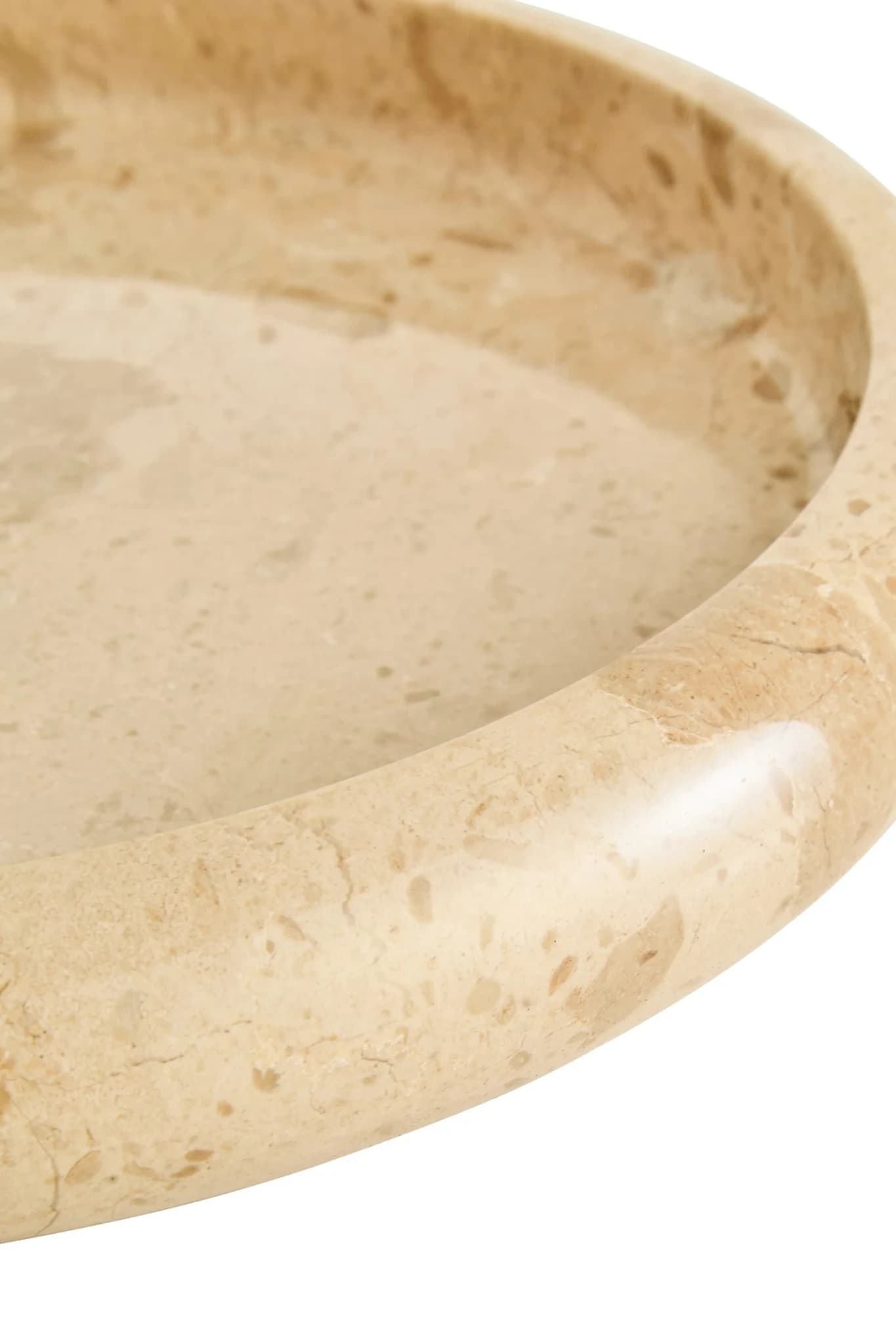 Zoro Cream Marble Round Tray - Decorative, photo 4 of 7