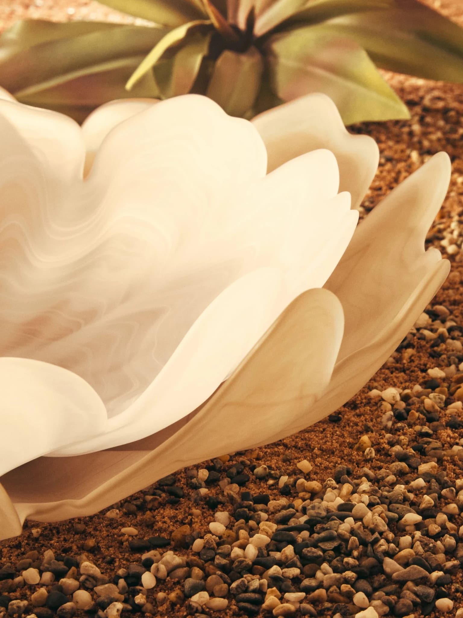 Galene Fluted White Glass Plate - Decorative, photo 3 of 8