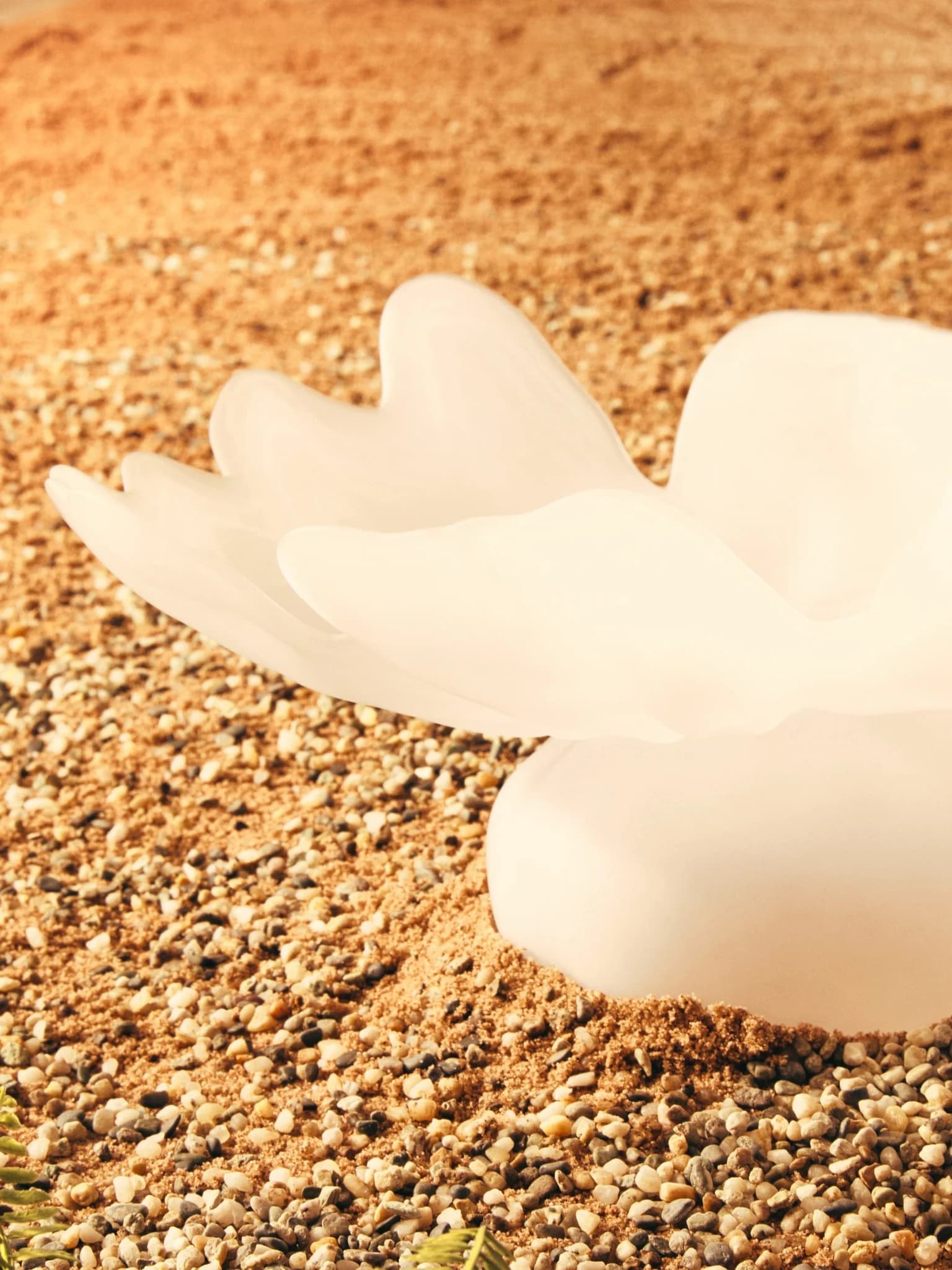 Galene Fluted White Glass Pedestal Bowl - Decorative, photo 2 of 8