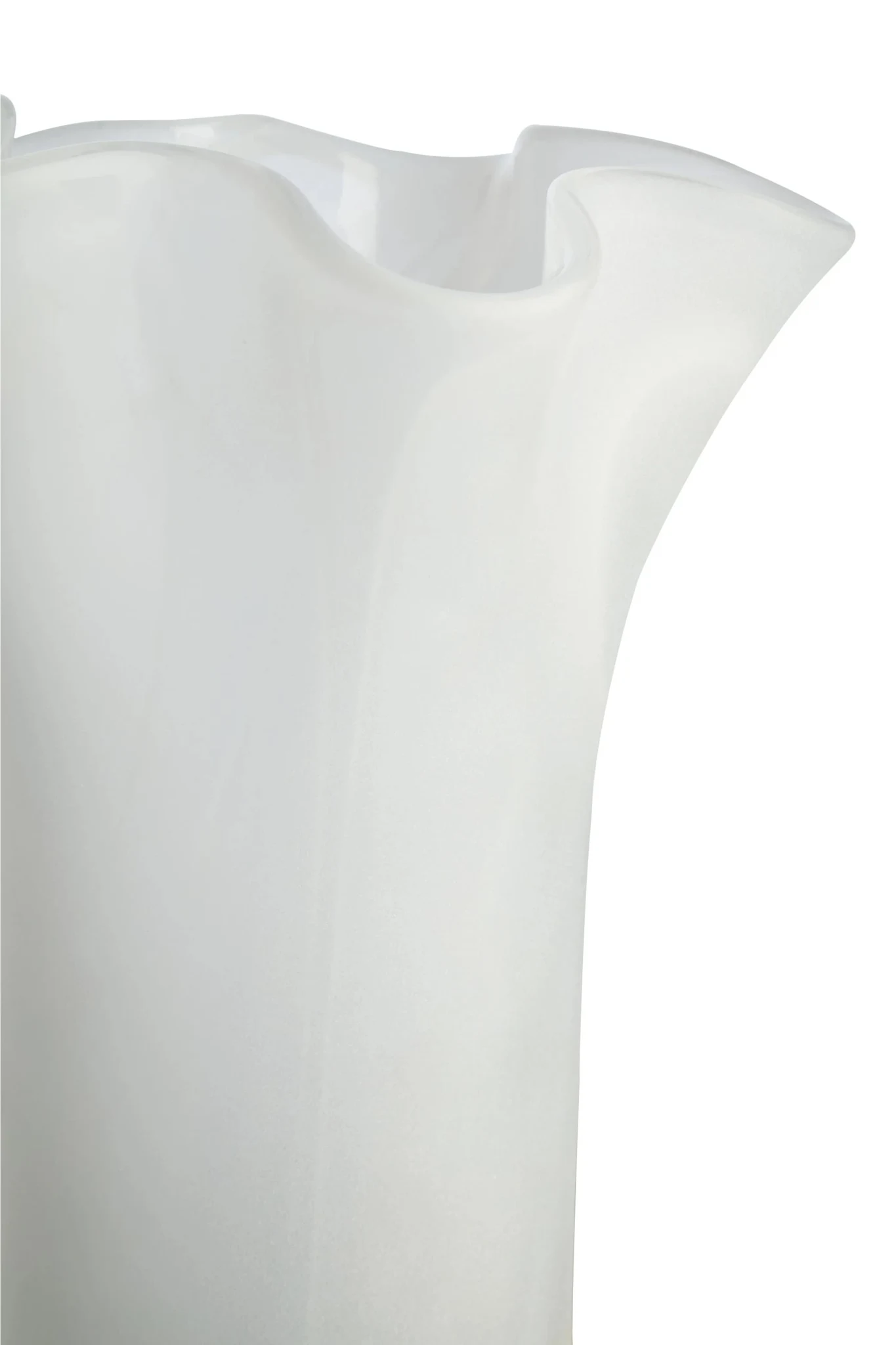 Galene White Fluted Glass Vase - Vases, photo 6 of 6