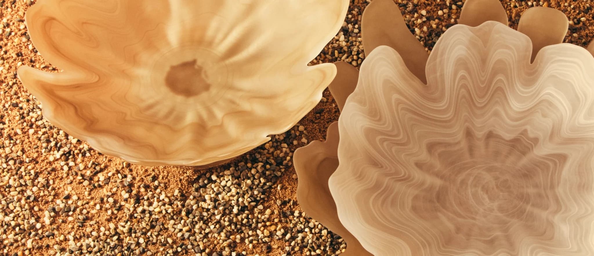 Galene Natural Fluted Glass Plate - Decorative, photo 8 of 8