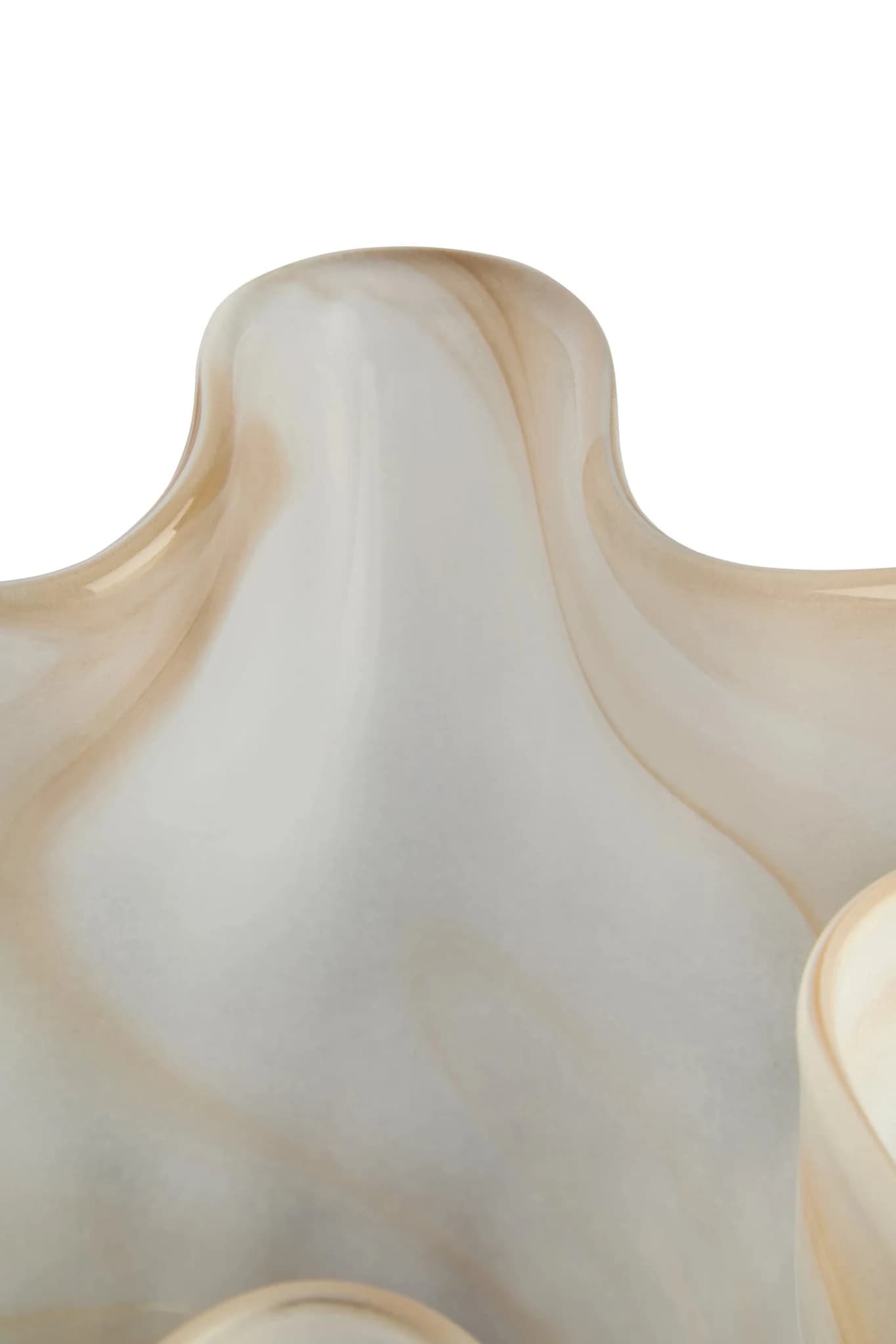 Galene Natural Fluted Glass Vase - Vases, photo 4 of 6
