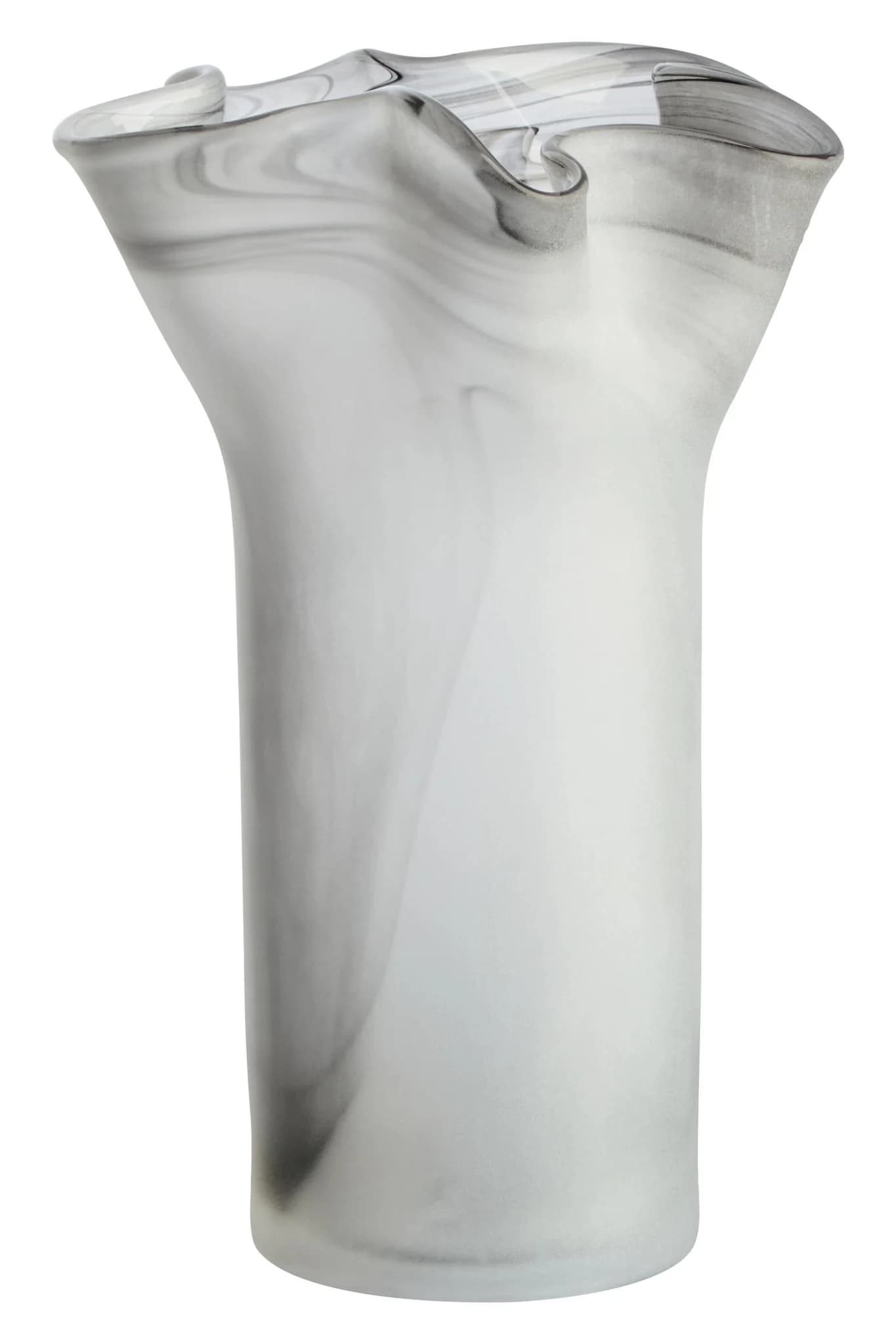 Galene Fluted Grey Glass Vase - Vases, photo 5 of 8