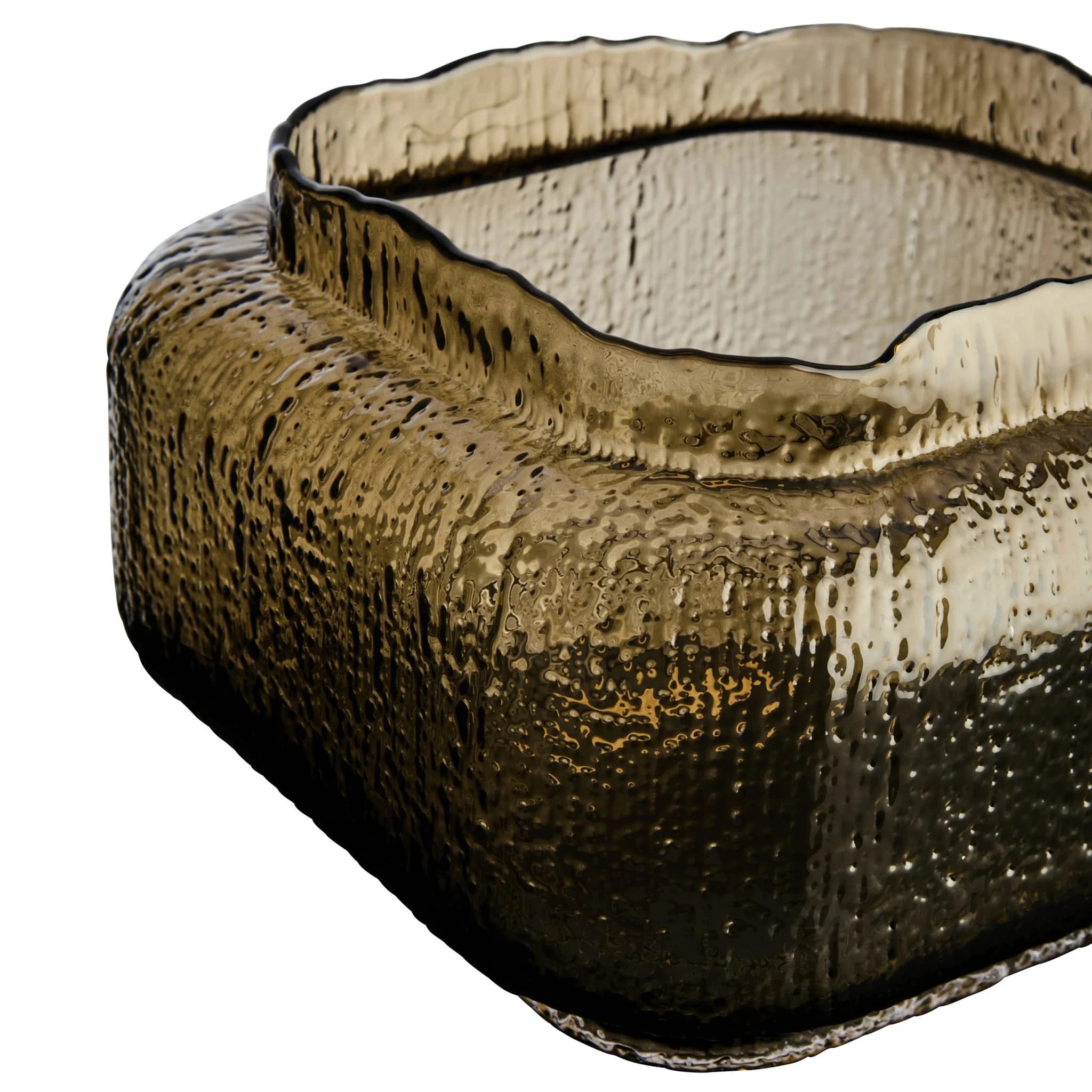 Galea Brown Textured Glass Small Vase - Vases, photo 4 of 5