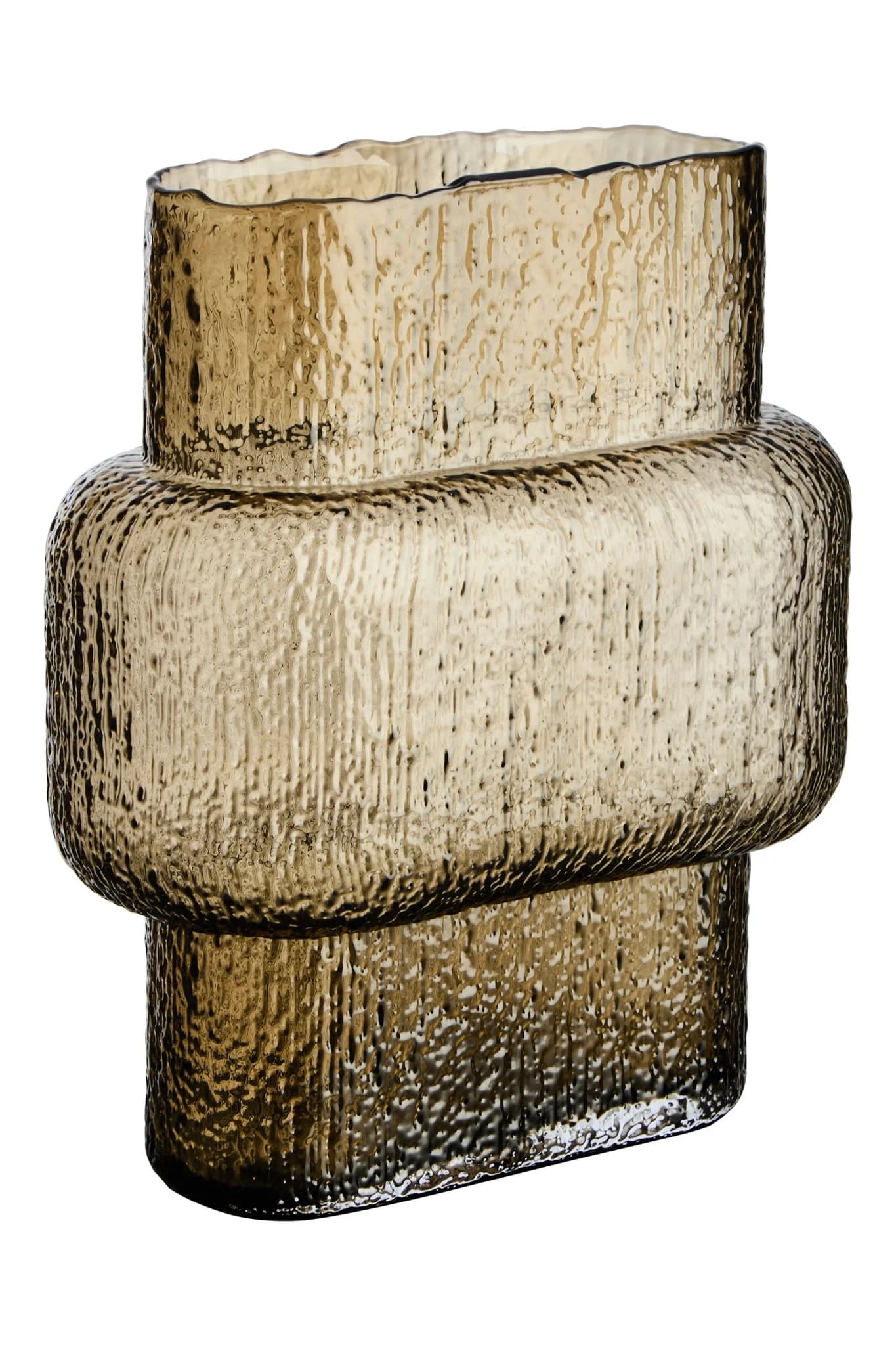 Galea Brown Textured Glass Large Vase - Vases, photo 3 of 6