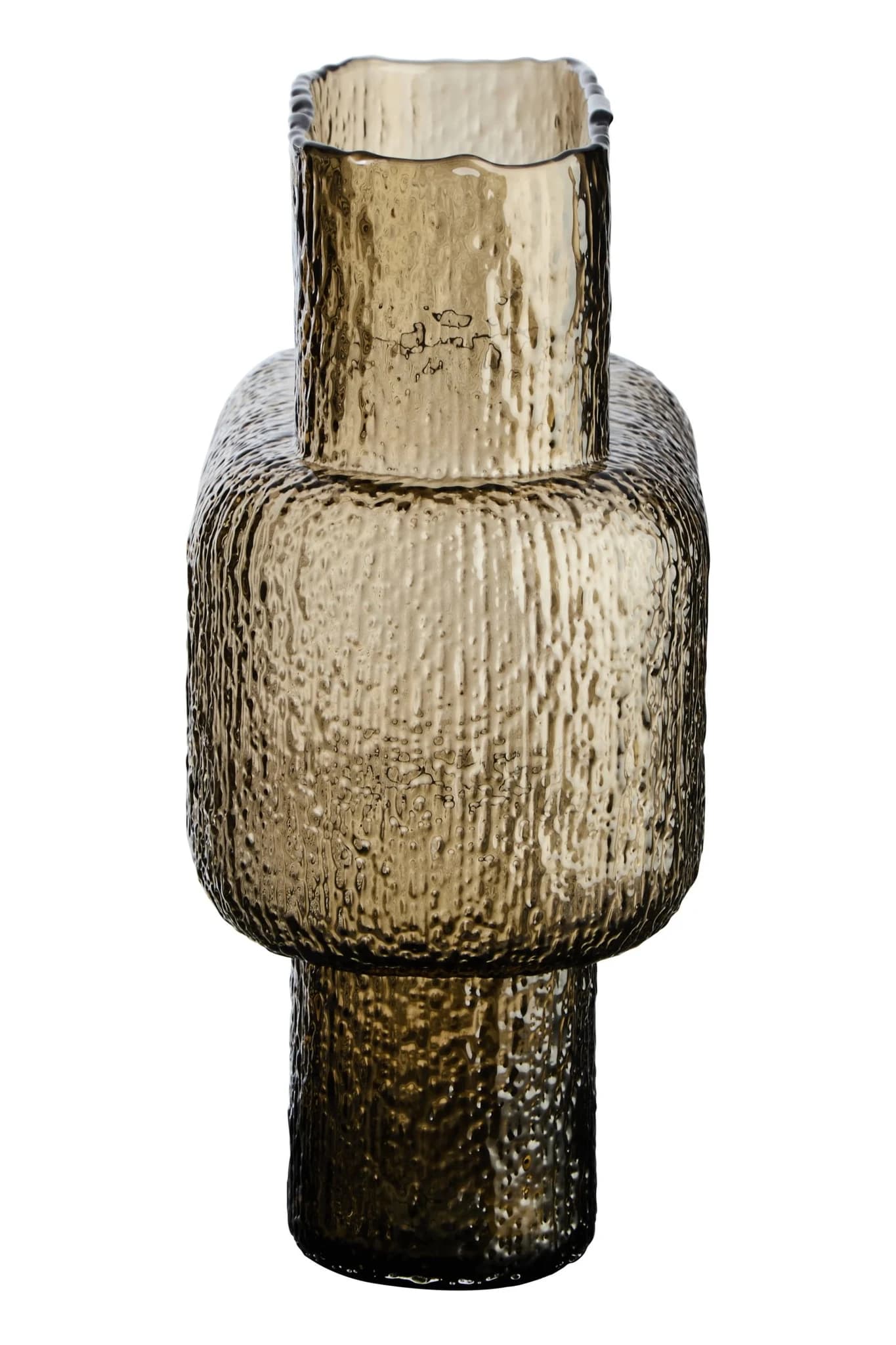 Galea Brown Textured Glass Large Vase - Vases, photo 2 of 6