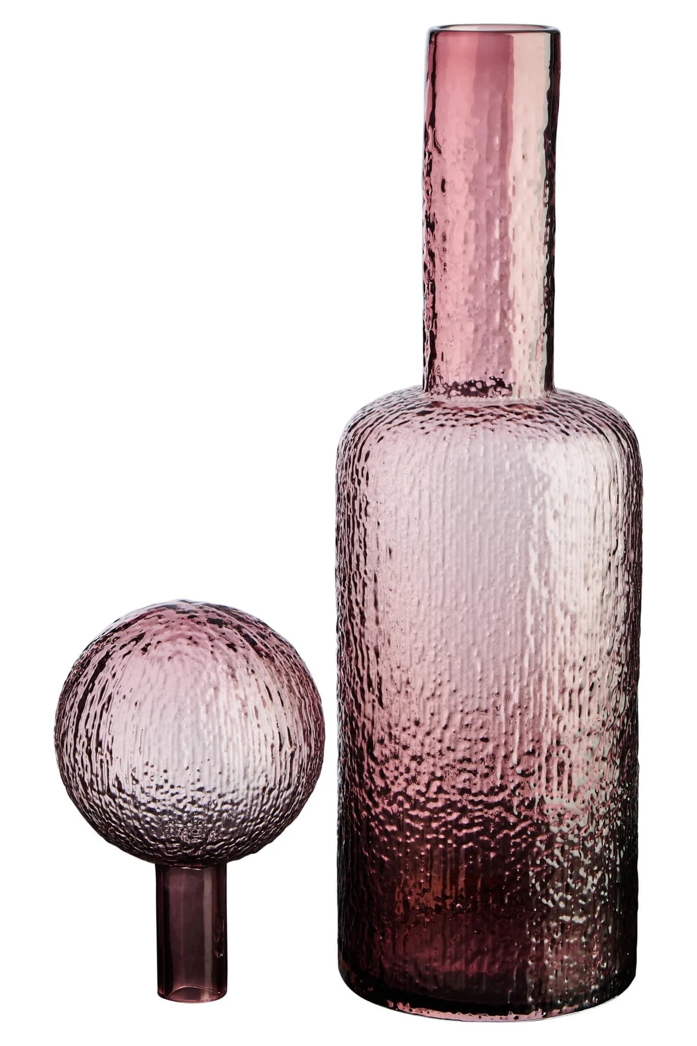 Galea PinkTextured Glass Large Bottle - Vases, photo 6 of 8