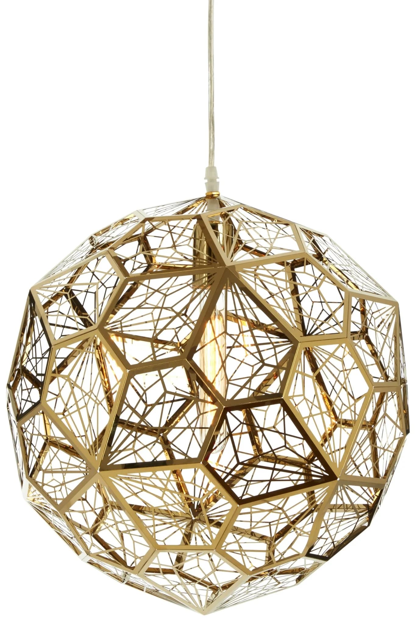 Akela Gold Finish Sphere Pendant Light - Pendant lights, photo 2 of 4
