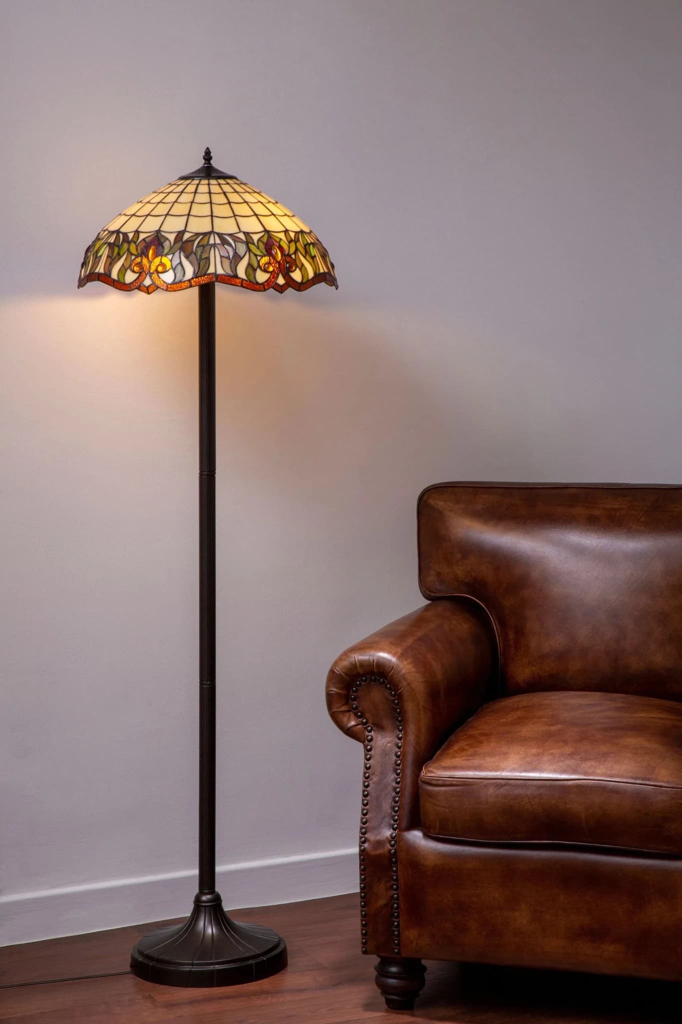 Wisteria Tiffany Umbrella Shade Floor Lamp - Floor lamps, photo 2 of 5