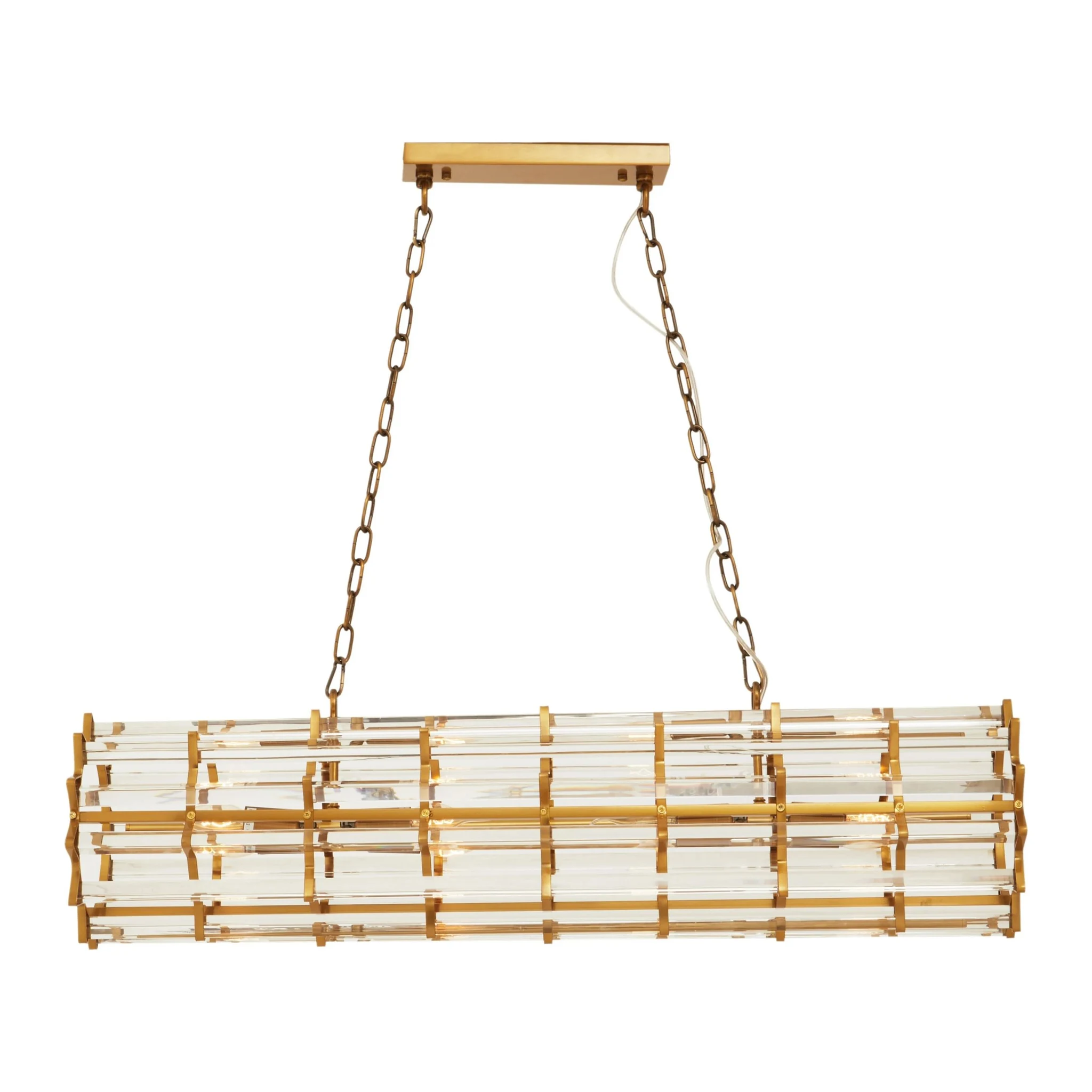 Karli Brass Eight Bulb Pendant Light - Pendant lights, photo 5 of 8